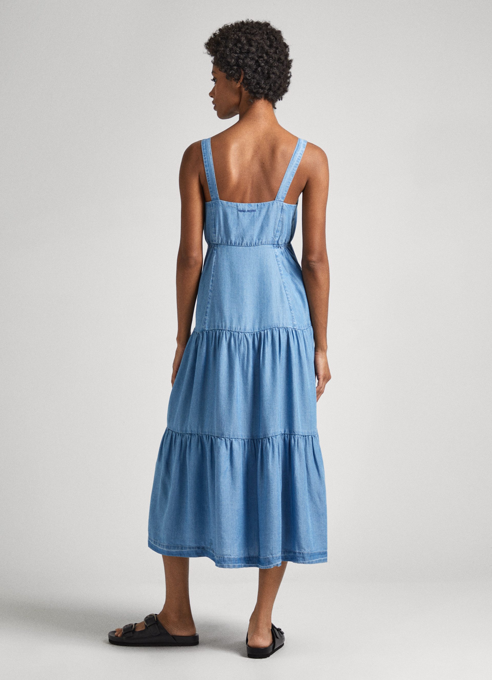 Pepe Jeans Zomerjurk EDITH in jeanslook, van zomerse kwaliteit
