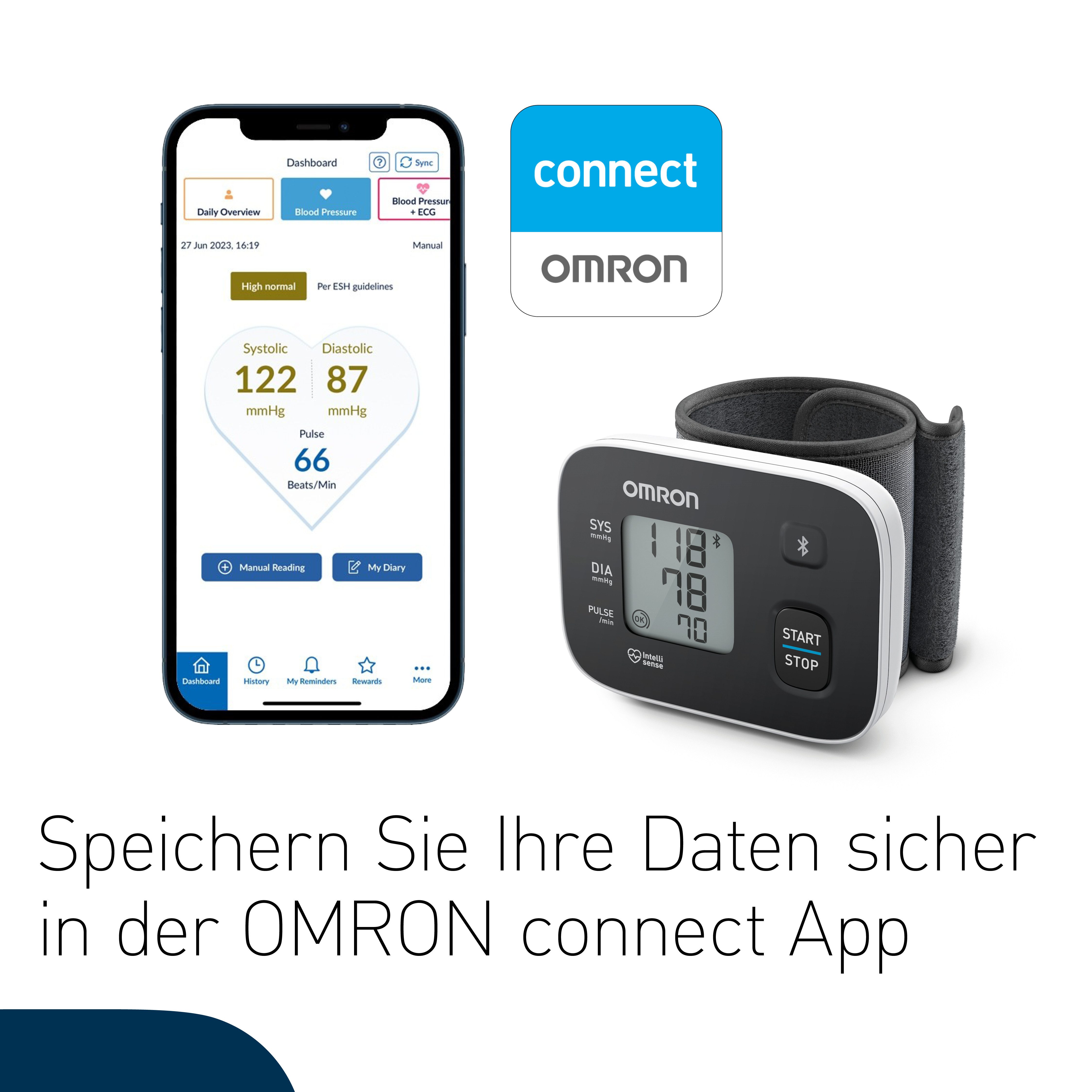 Omron Pols-bloeddrukmeter RS3 Intelli IT digitale pols-bloeddrukmeter