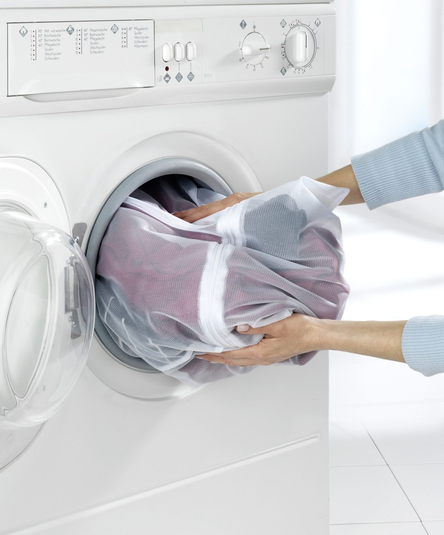WENKO Wasnet Universeel 3 kg Waszak ter bescherming van fijne was, met rits, kookvast (set, 4 stuks)