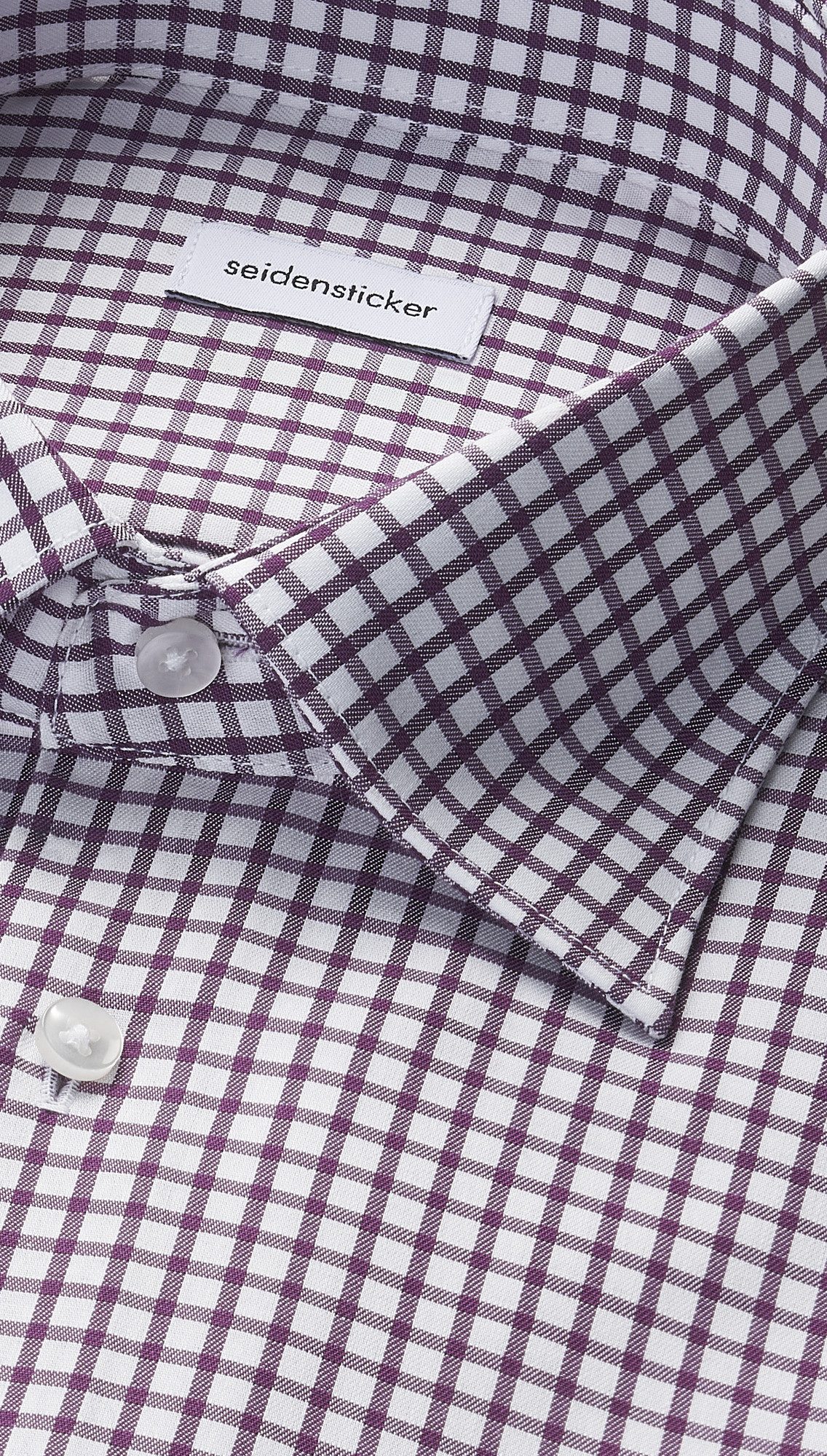 seidensticker Businessoverhemd Zwarte roos Regular 1/1 Bedekte Button-Down-kraag ruit