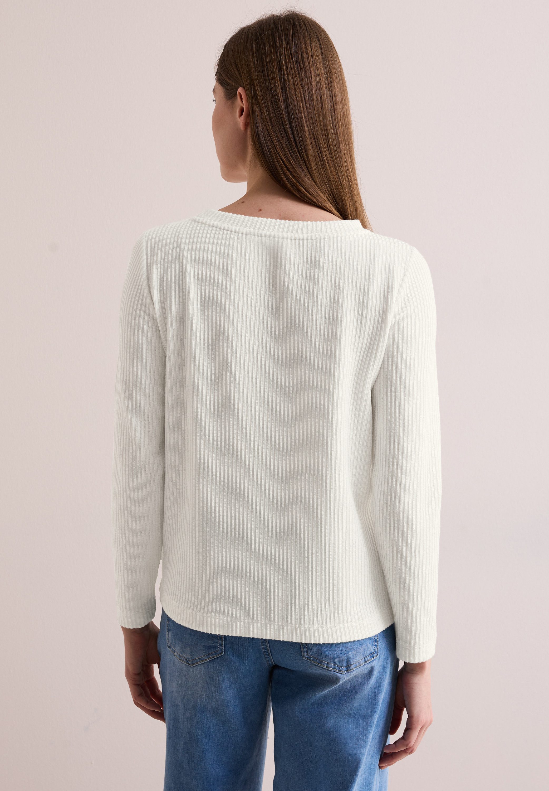 Cecil Shirt met lange mouwen met structuur