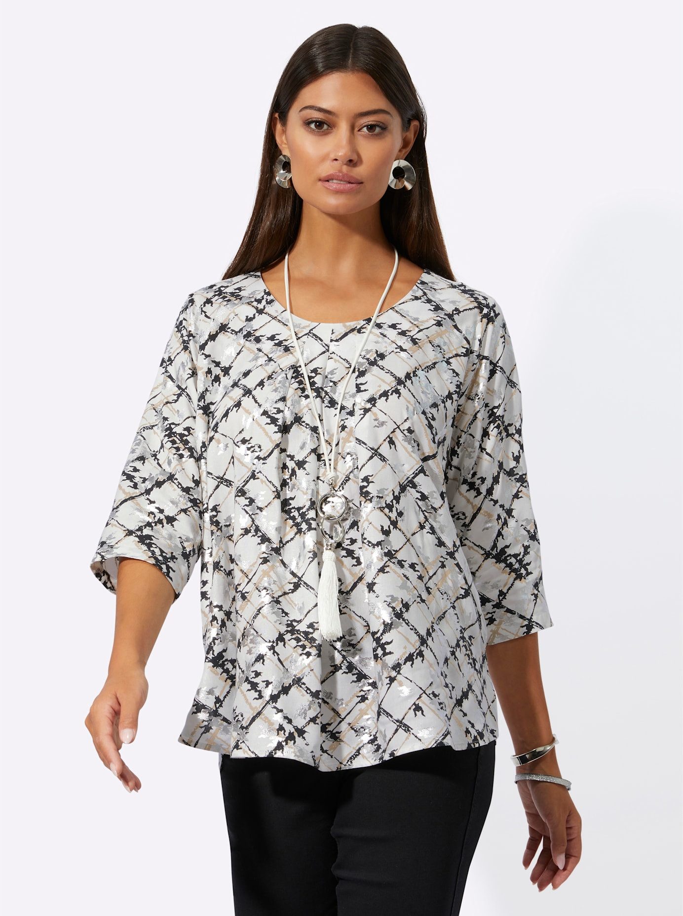 Creation L Gedessineerde blouse