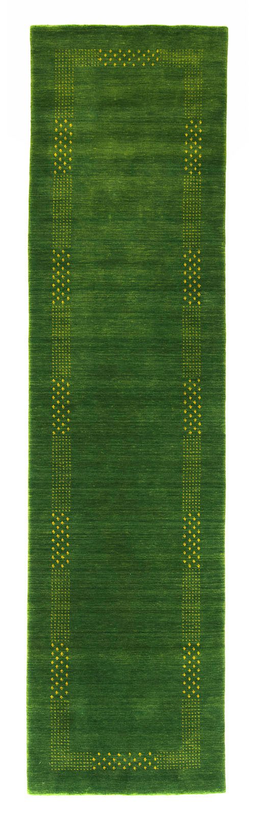 morgenland Loper LORIBAFT NOVA Scheerwol luxe randdessin, woonkamer lopers maat 80x300 cm groen