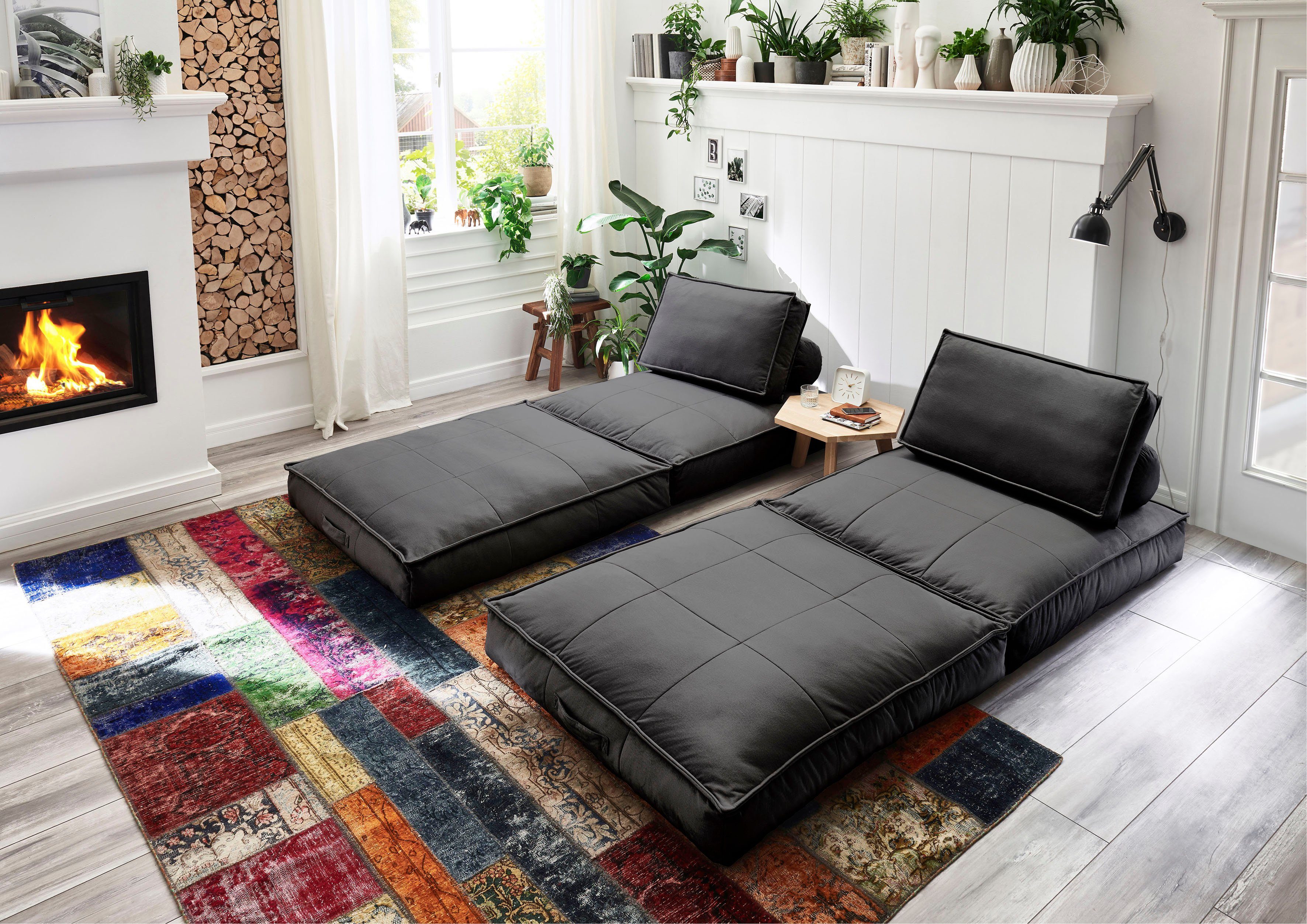 ATLANTIC home collection XXL-fauteuil Miro XXL-fauteuil te veranderen in een logeerbed