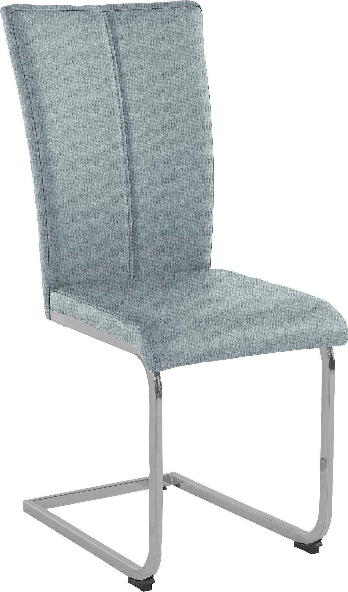 Home affaire Vrijdragende stoel Alex Stoel belastbaar tot 120 kg, frame in chroom-look (set, 2 stuks)