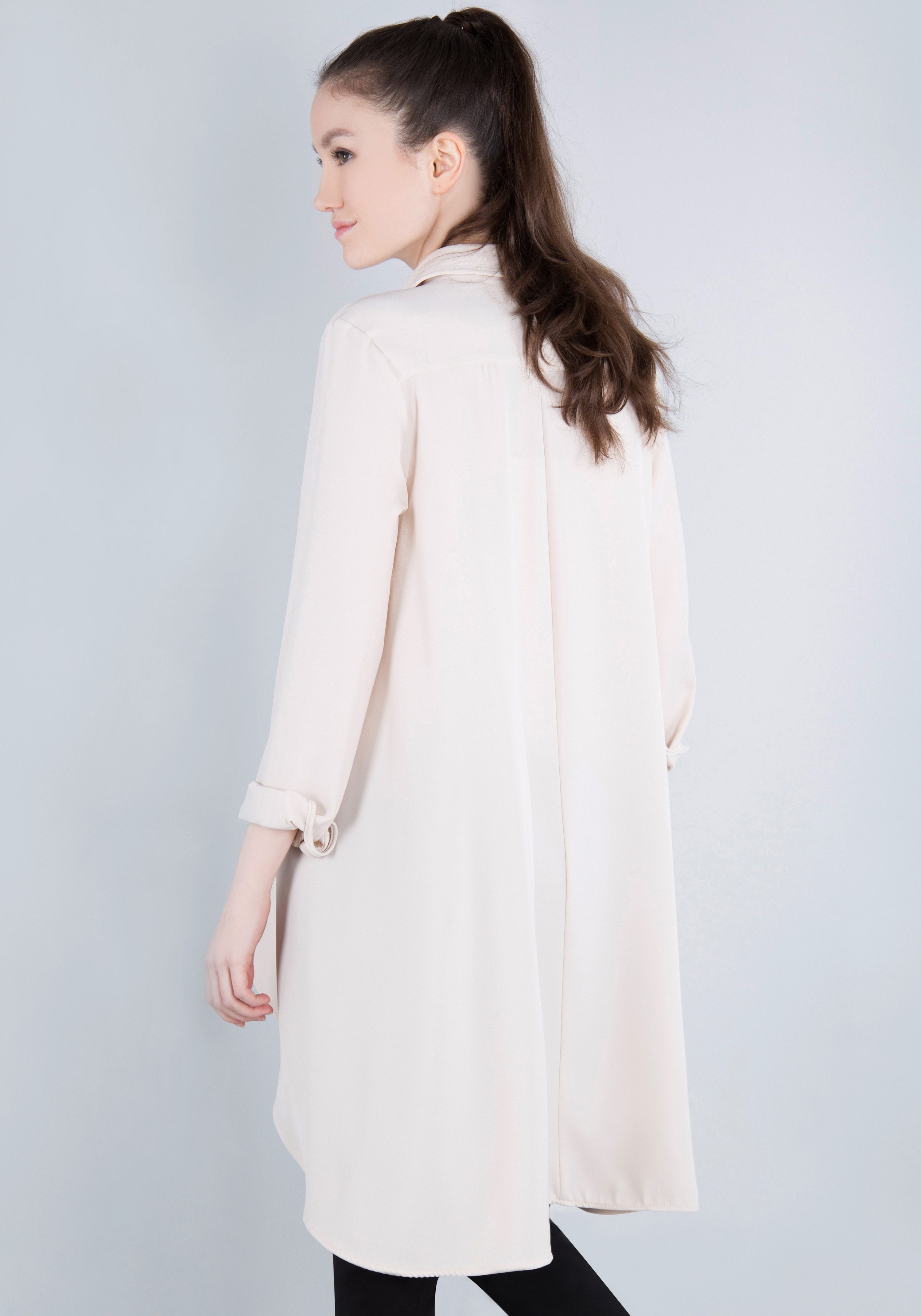 IMPERIAL Klassieke blouse IMP-C ED3BEW soepele voor kort, achter lang-blouse