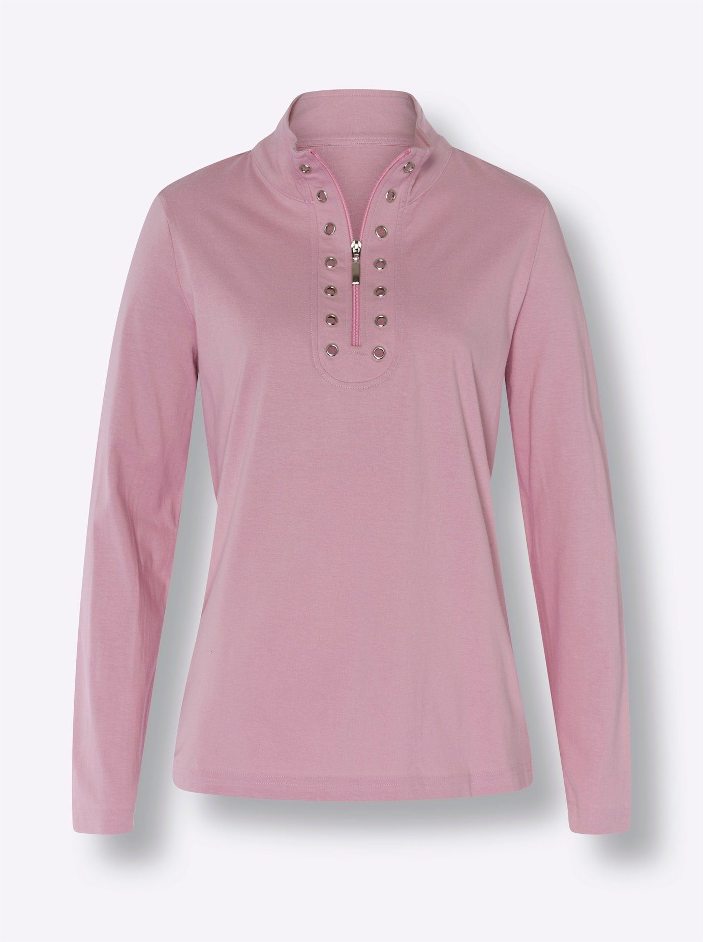 Classic Basics Shirt met staande kraag Shirt met lange mouwen (1-delig)
