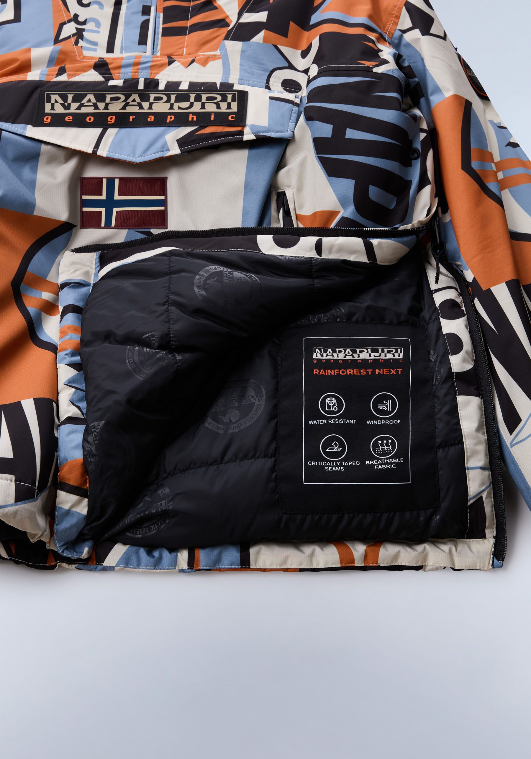 Napapijri Functioneel jack Next Regular fit met capuchon en opstaande kraag