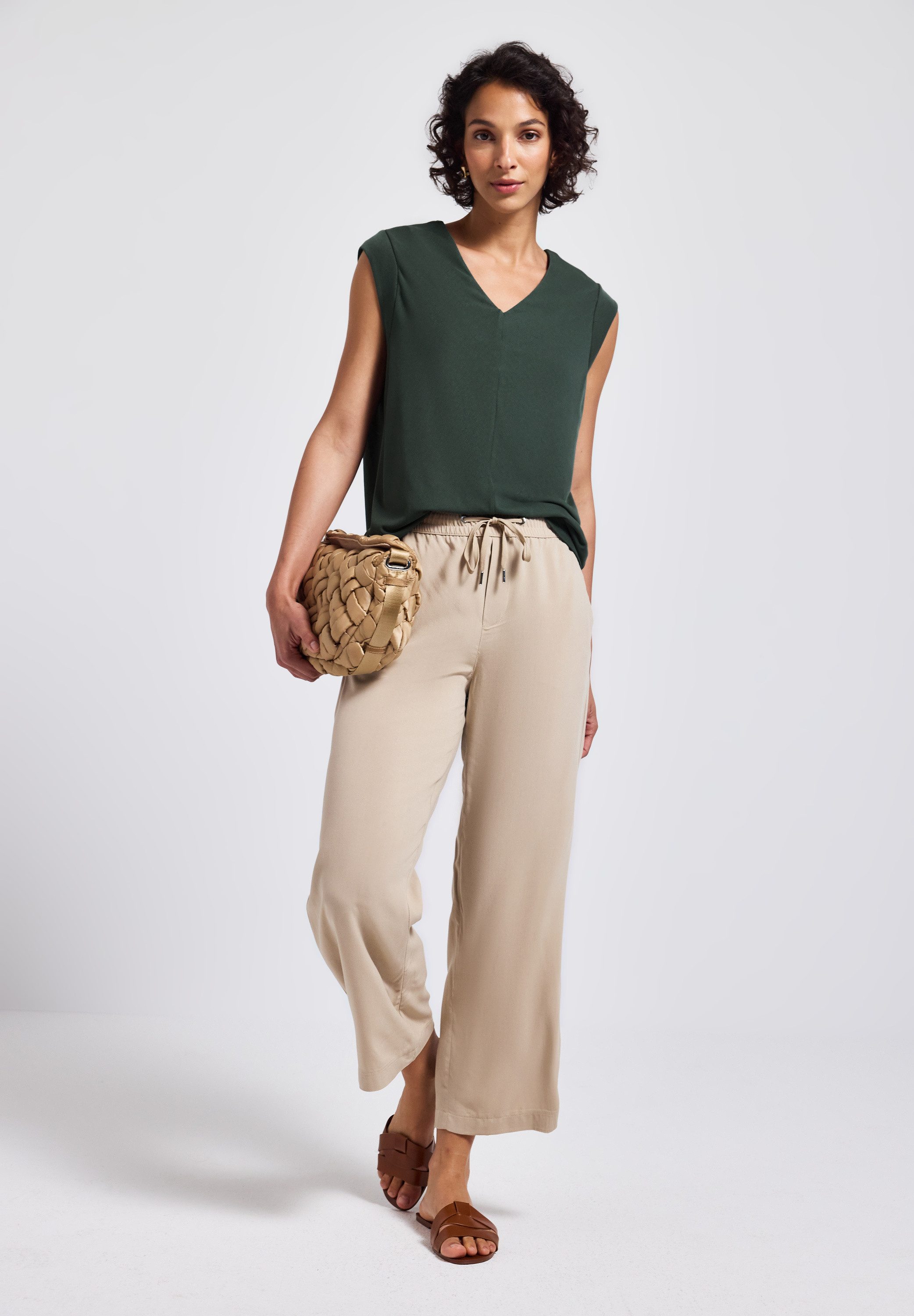 STREET ONE Shirttop in silk-look