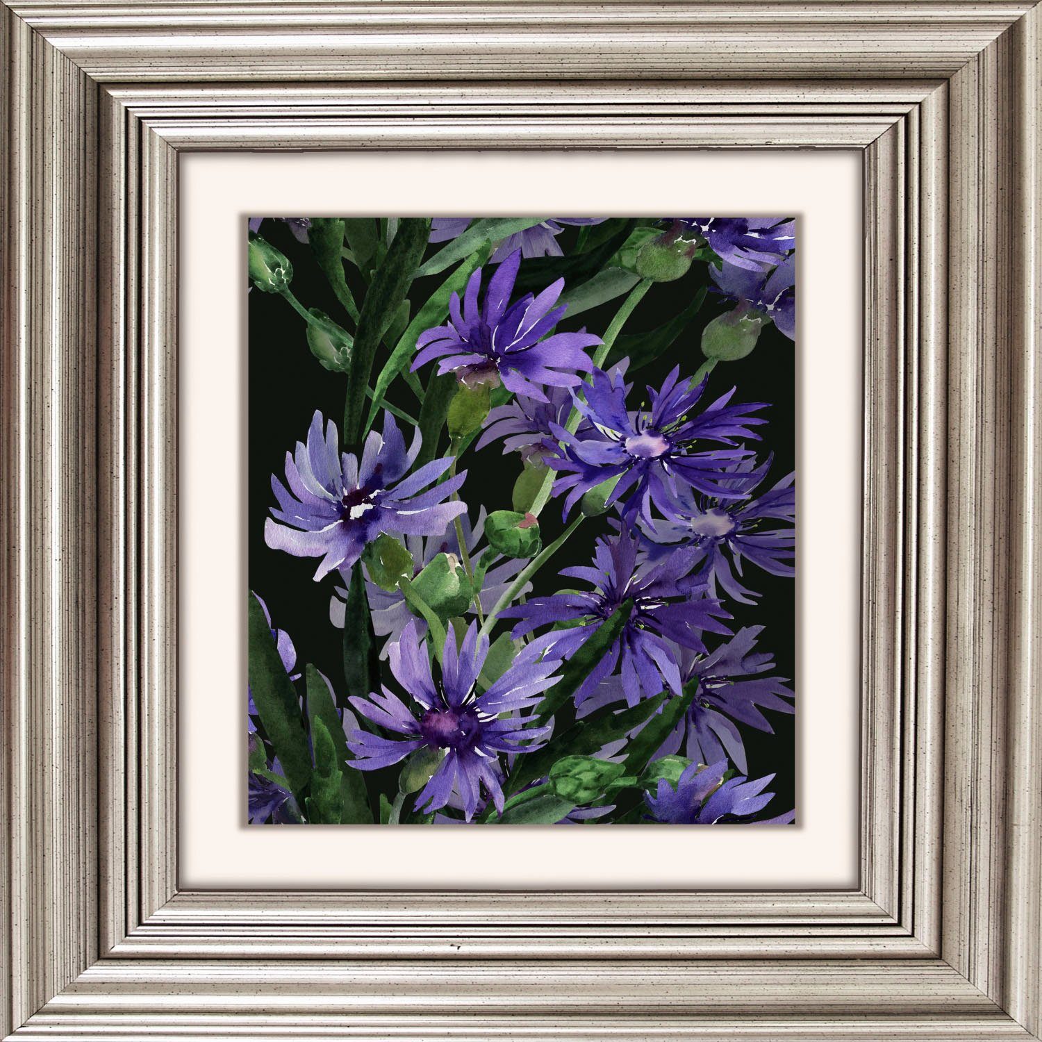 queence Artprint op acrylglas Bloemen Fine Art-print in galeriekwaliteit foto schilderijen paars