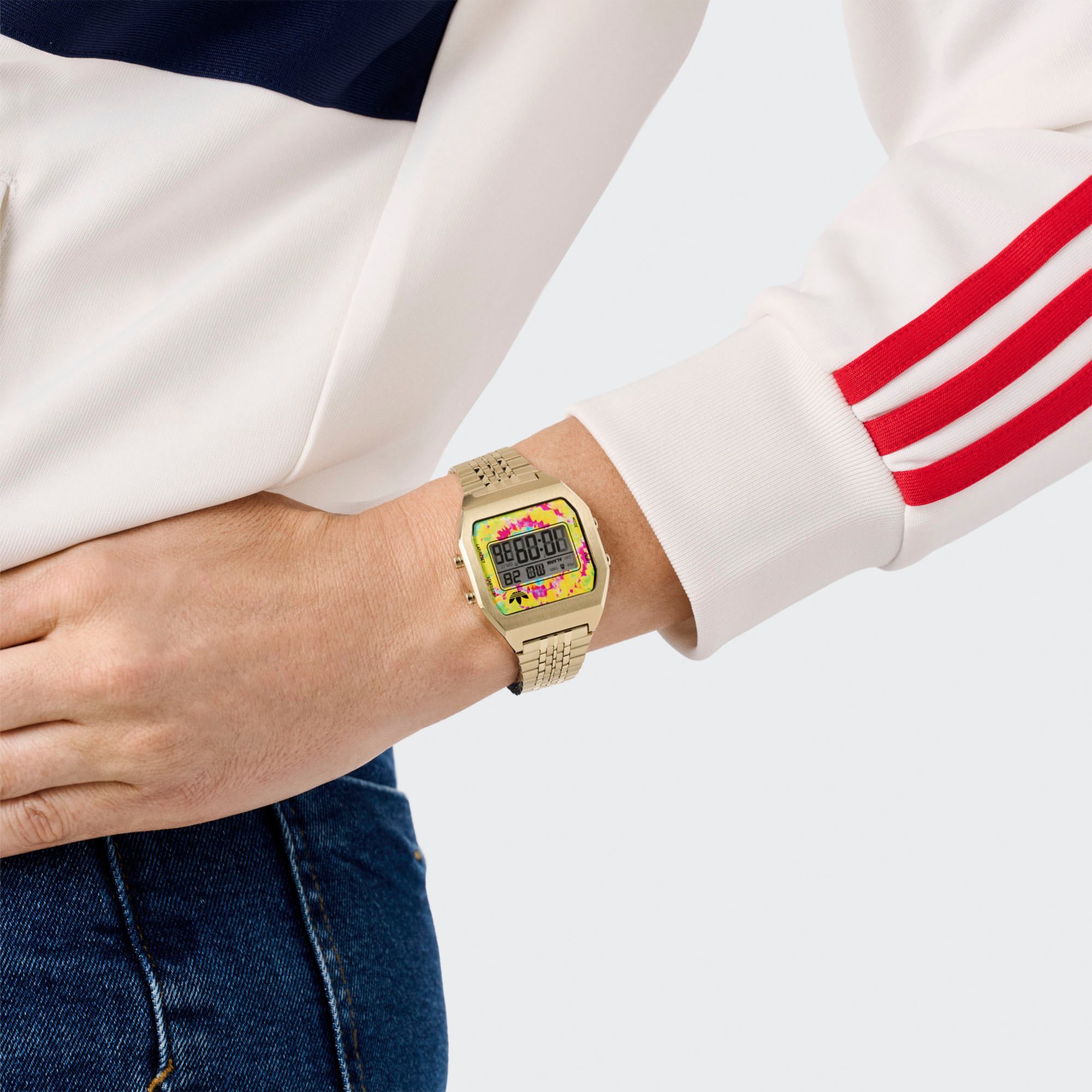 adidas Originals Digitale klok DIGITAL TWO Quartzhorloge, horloge, herrenuur, damenuur, unisex, roestvrijstalen band