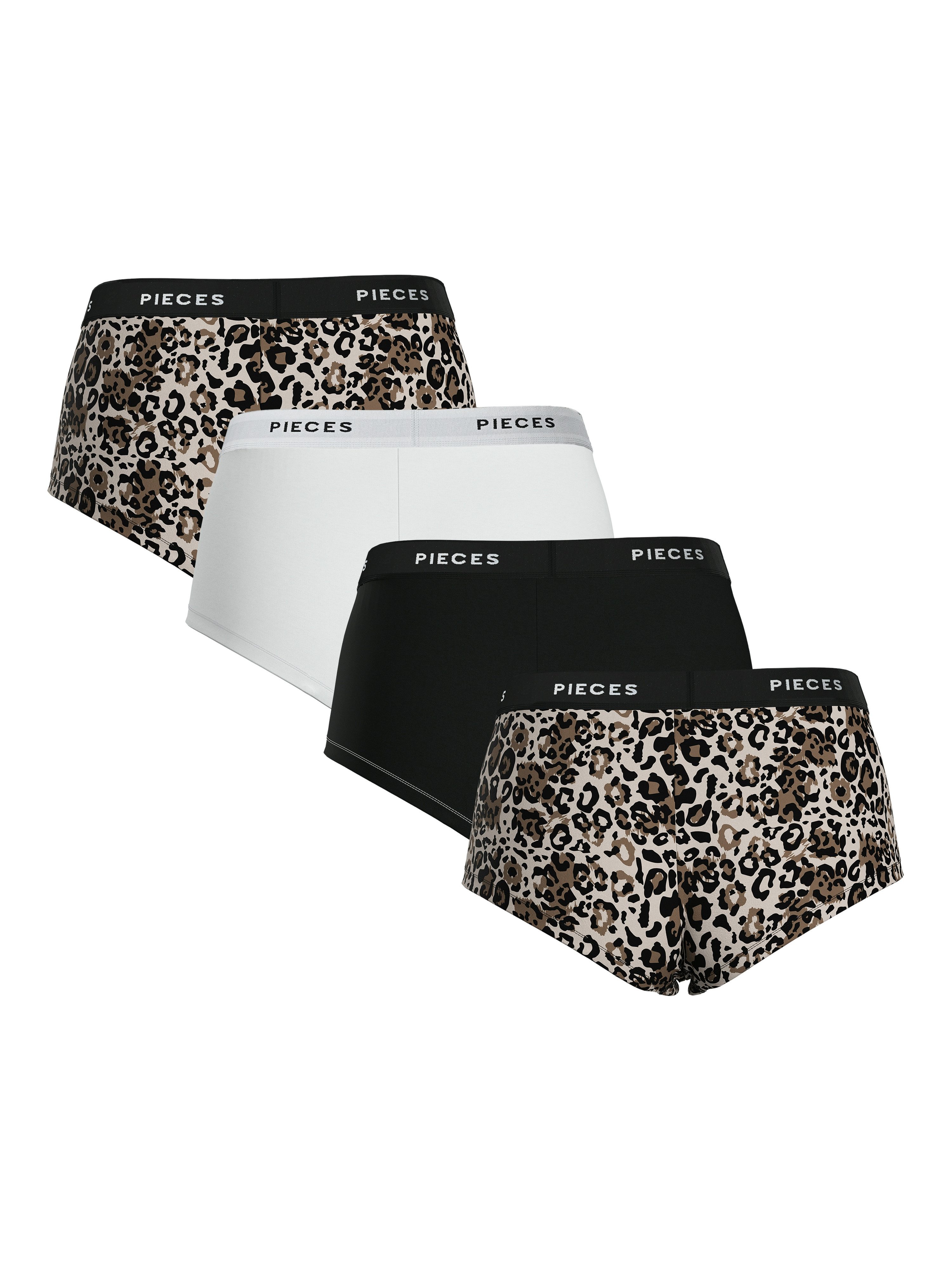 pieces Hipster PCLOGO LADY 4 PACK AOP/SOLID NOOS BC (set, 4 stuks)
