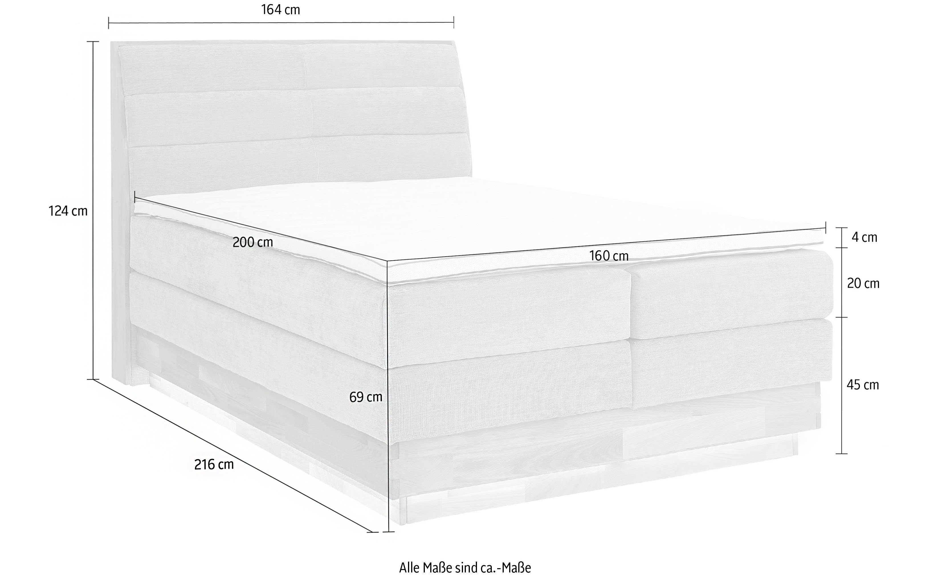 OTTO products Boxspring Ledverlichting, met gecertificeerde, gerecyclede overtrekstoffen