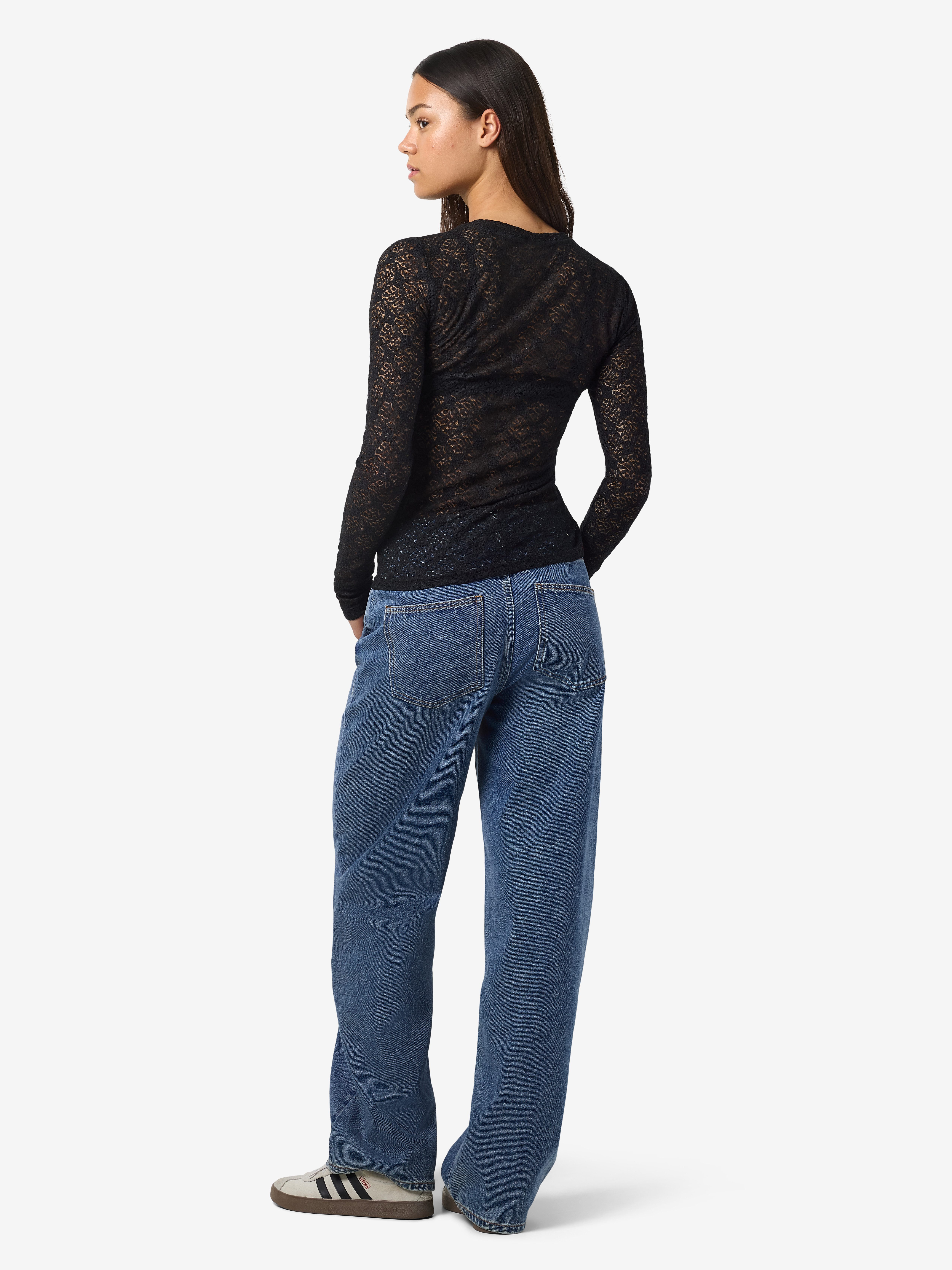 Noisy may Kanten shirt NMJUDITH L/S LACE TOP NOOS