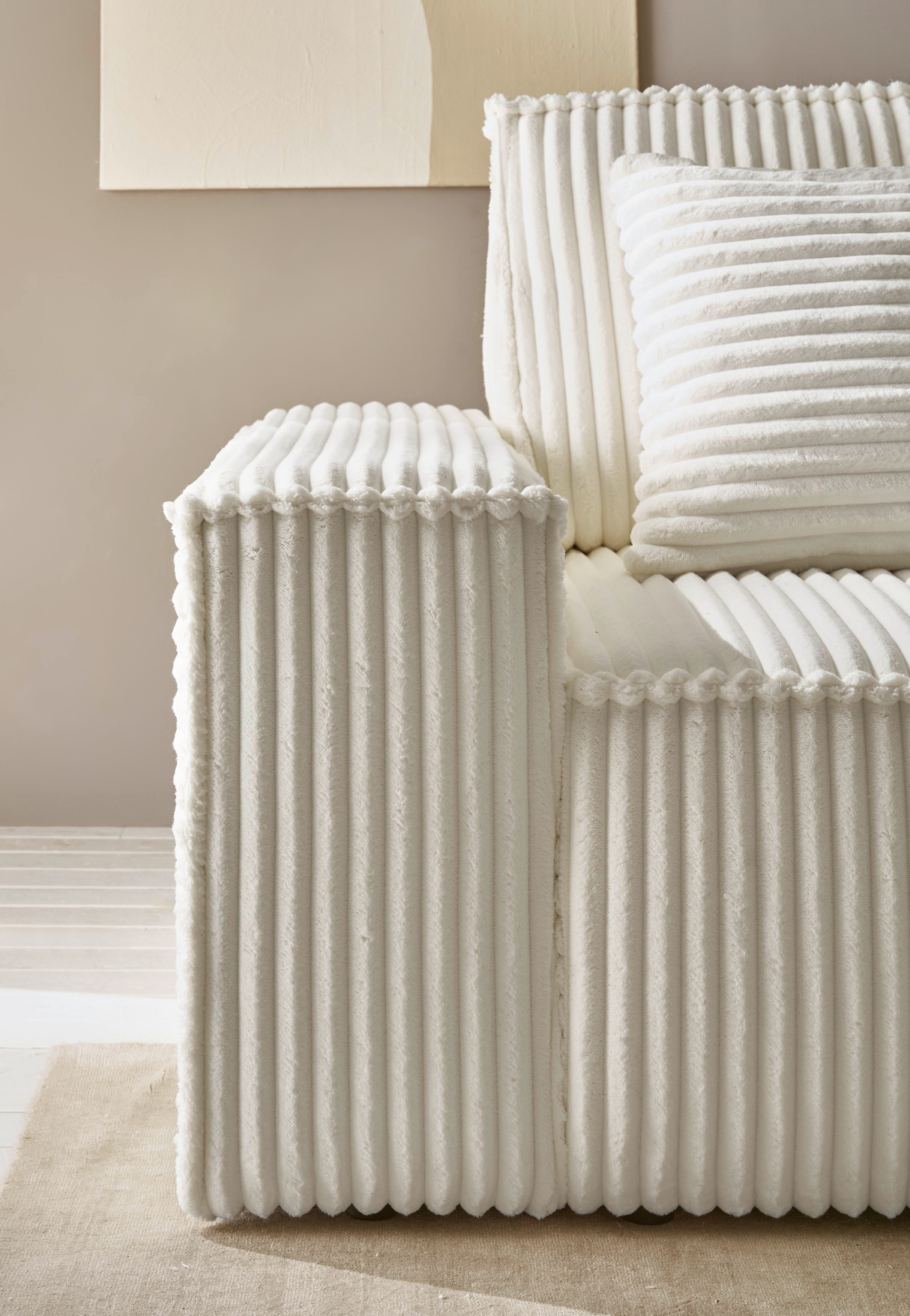 andas Hoekbank FINNLEY Slaapbank 267 cm, L-vorm met Slaapfunctie & Bedlade beschikbaar in de stofkwaliteiten bouclé, structuur fijn en mega cord