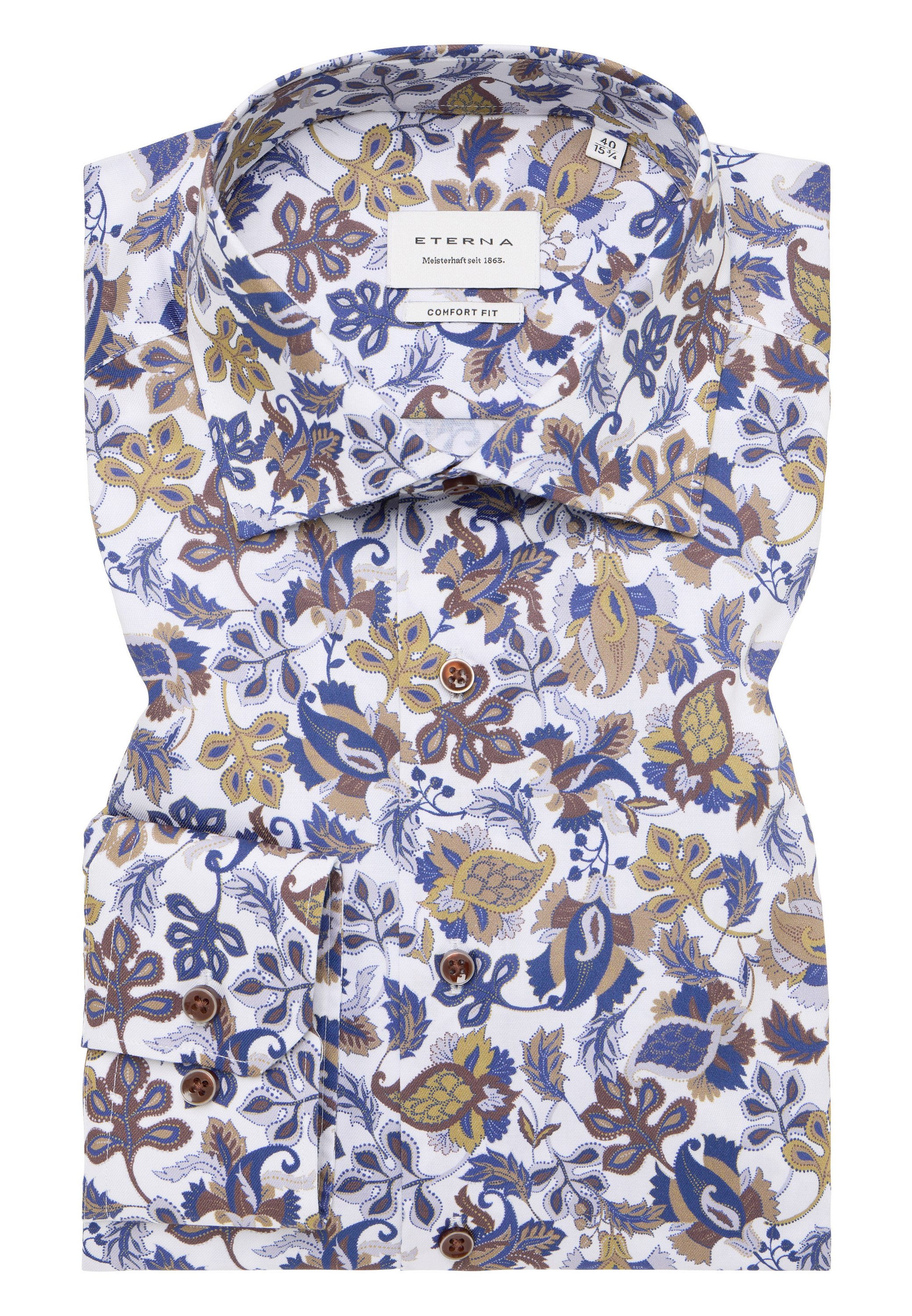 Eterna Overhemd met lange mouwen Comfort fit NON IRON (strijkvrij)