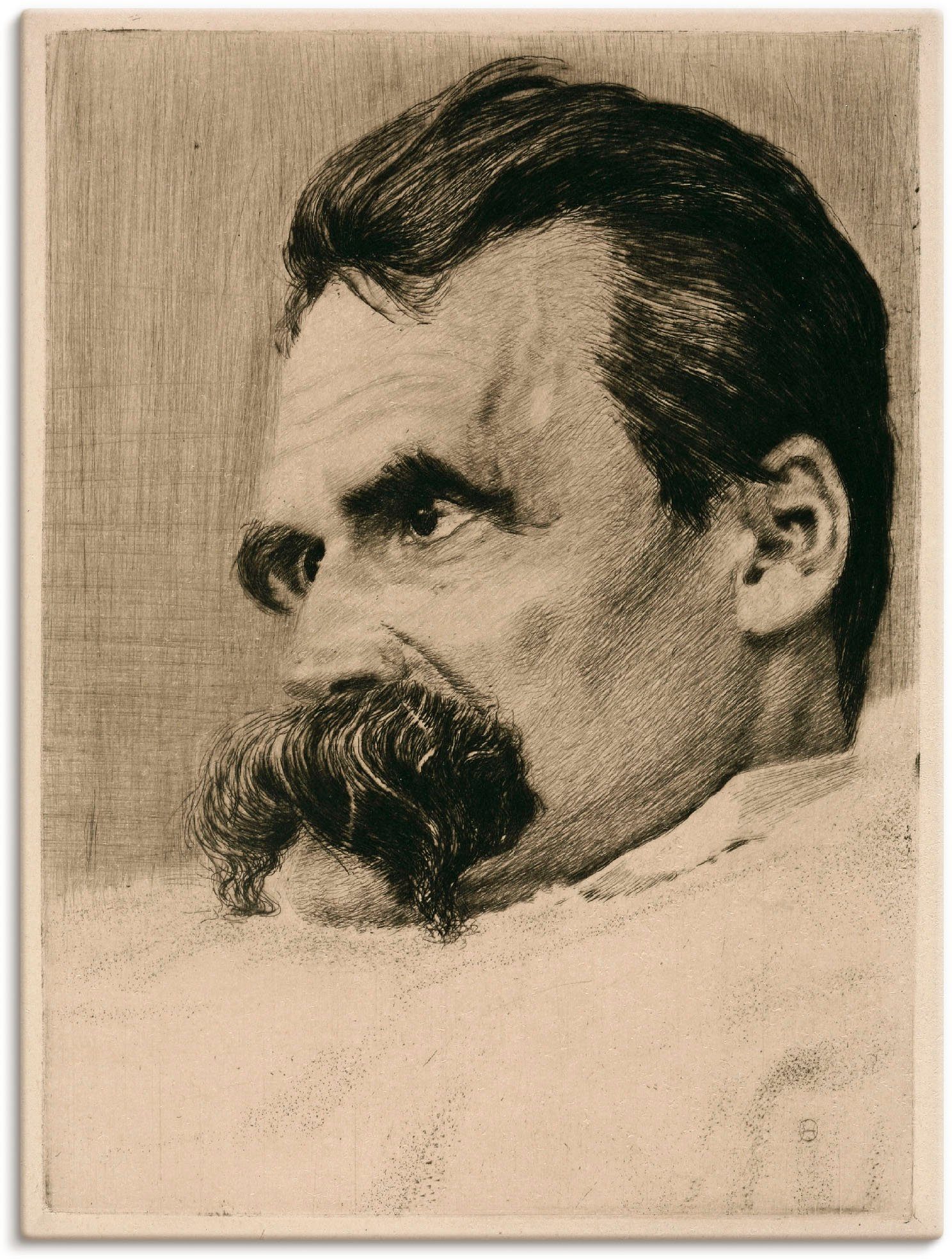 Artland Artprint Friedrich Nietzsche. 1899 in vele afmetingen & productsoorten -artprint op linnen, poster, muursticker / wandfolie ook geschikt voor de badkamer (1 stuk)
