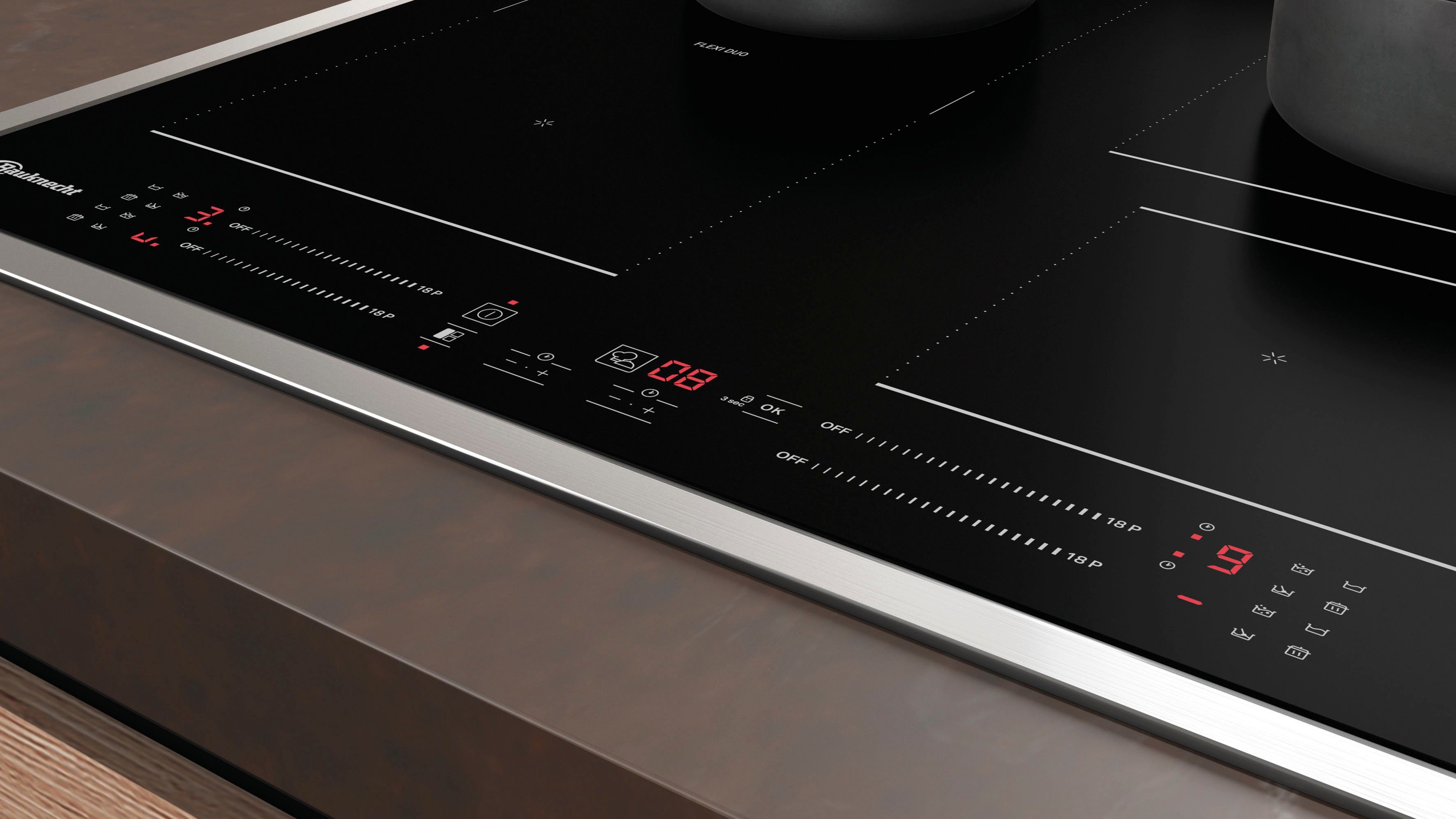 BAUKNECHT Flex-inductiekookplaat van SCHOTT CERAN® BS 7160C FT