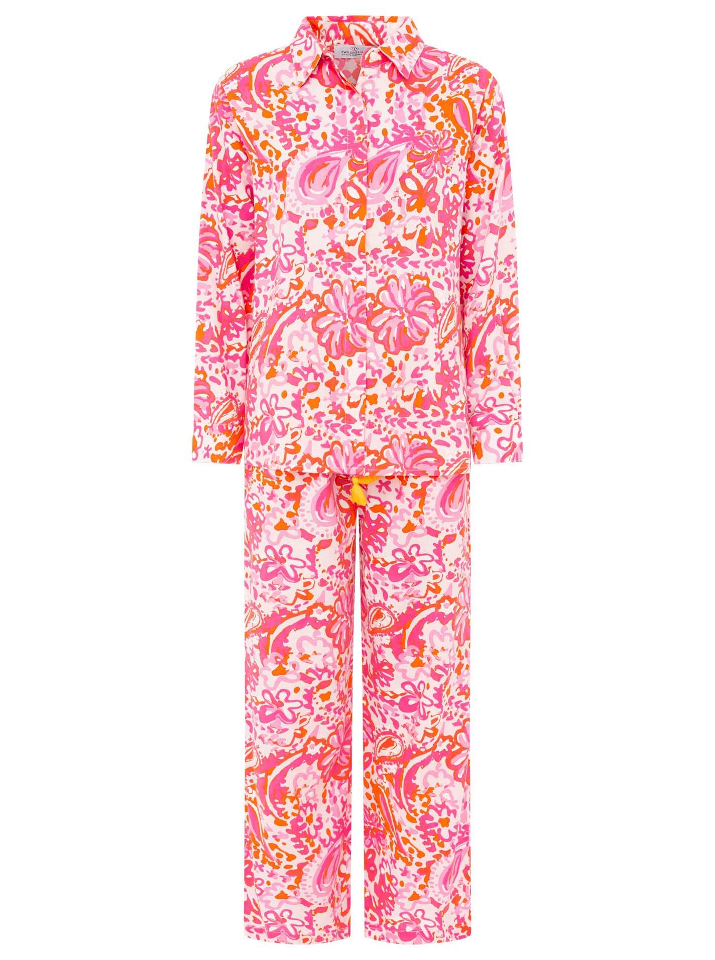 Zwillingsherz Shirtblouse "Happy Paisley" dames blouseshirts maat LXL (L/XL) roze