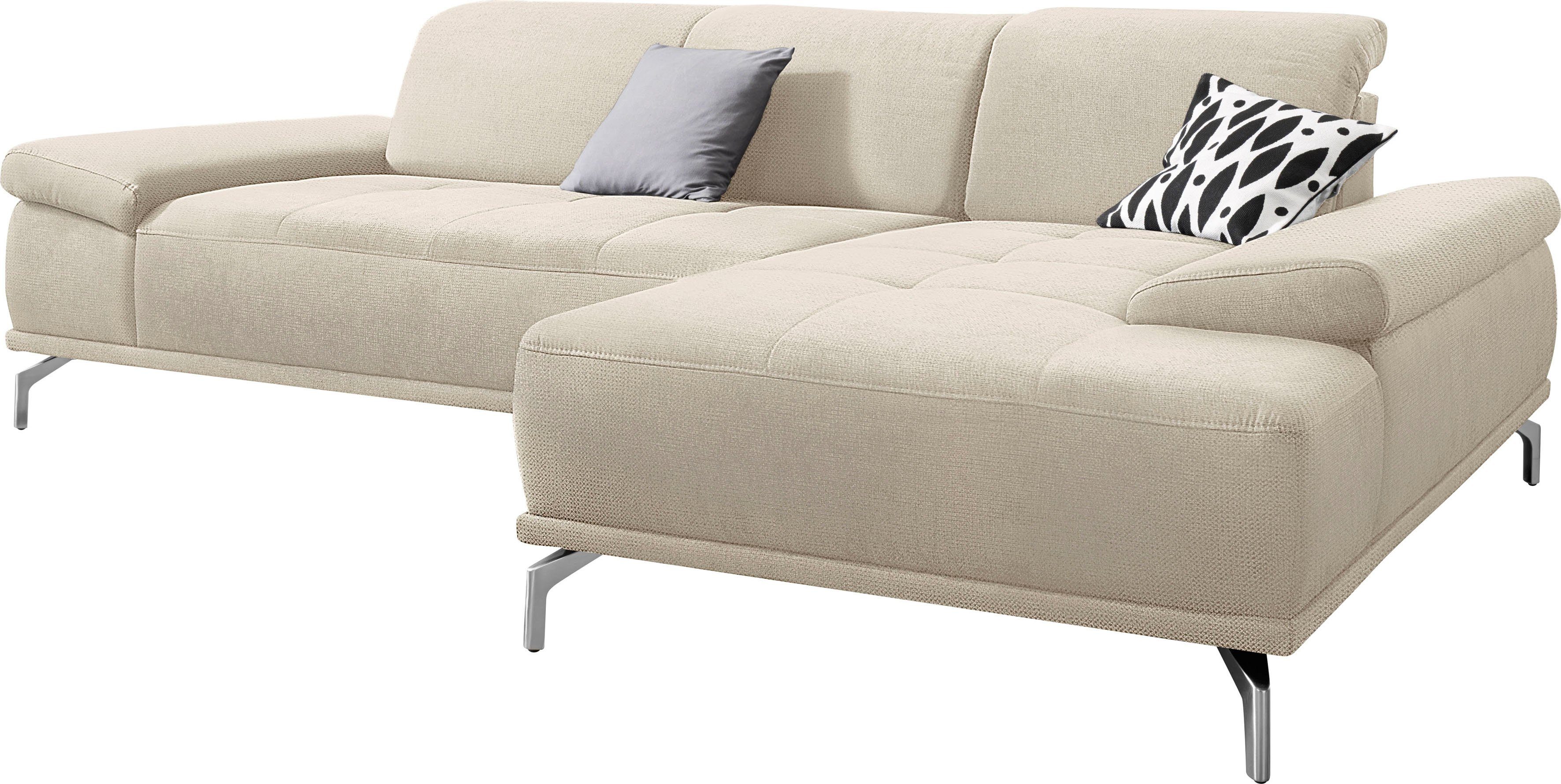 Places of Style Hoekbank Caluna Incl. zitdiepteverstelling, optioneel met hoofd- en armleuningverstelling
