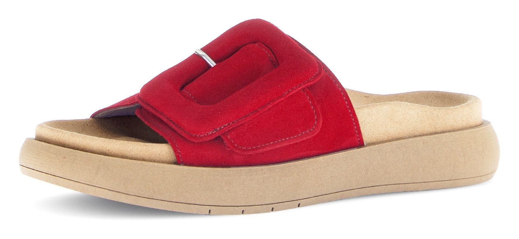 Gabor Slippers , plateau, zomerschoen, slippers met grote decoratieve gesp