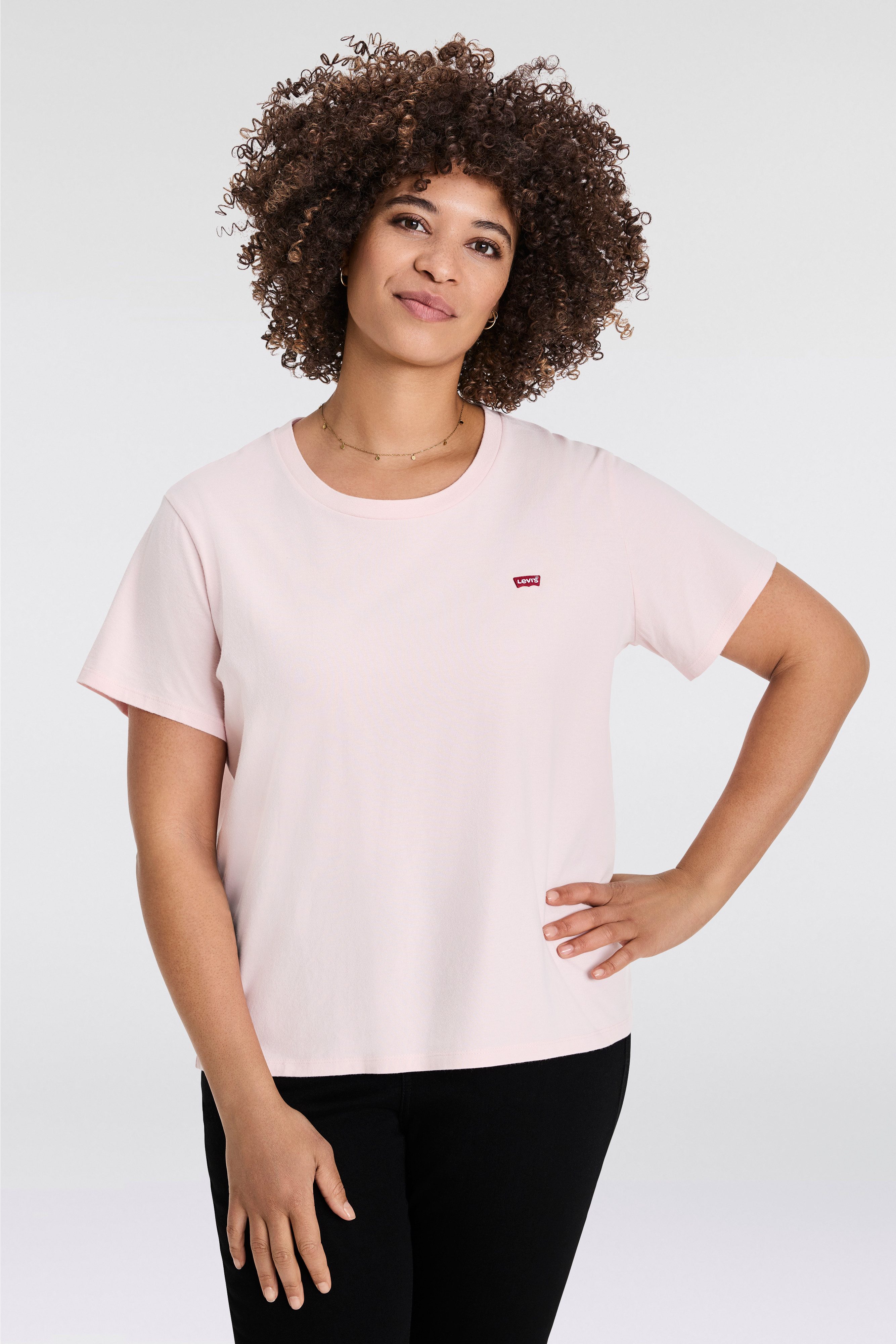 Levi's® Plus T-shirt PL THE PERFECT met logoborduursel