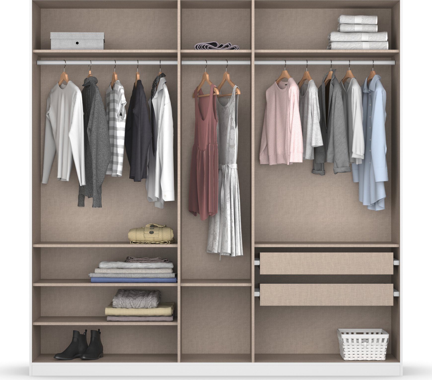 rauch Draaideurkast Kledingkast kast garderobe KOLUNA met hoogwaardige glasfront