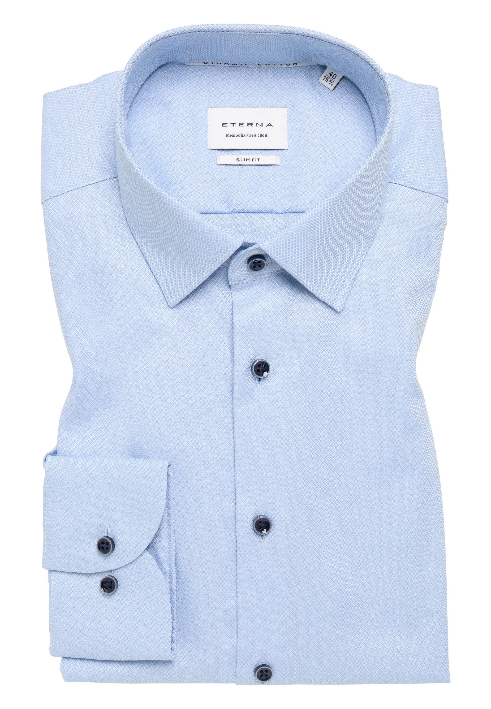 Eterna Overhemd met lange mouwen Slim fit NON IRON (strijkvrij)