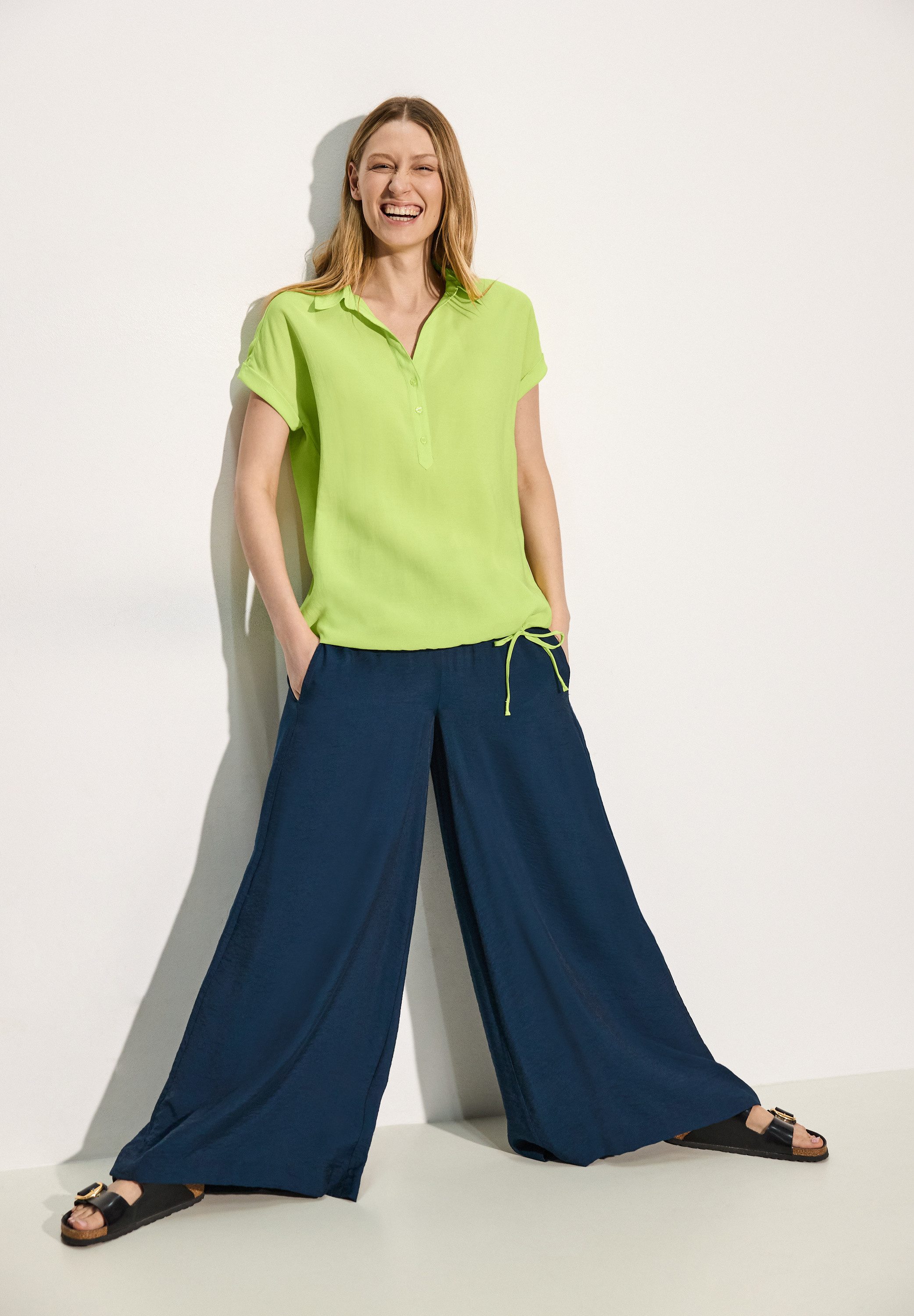 Cecil Blouse met korte mouwen met knoopsluiting