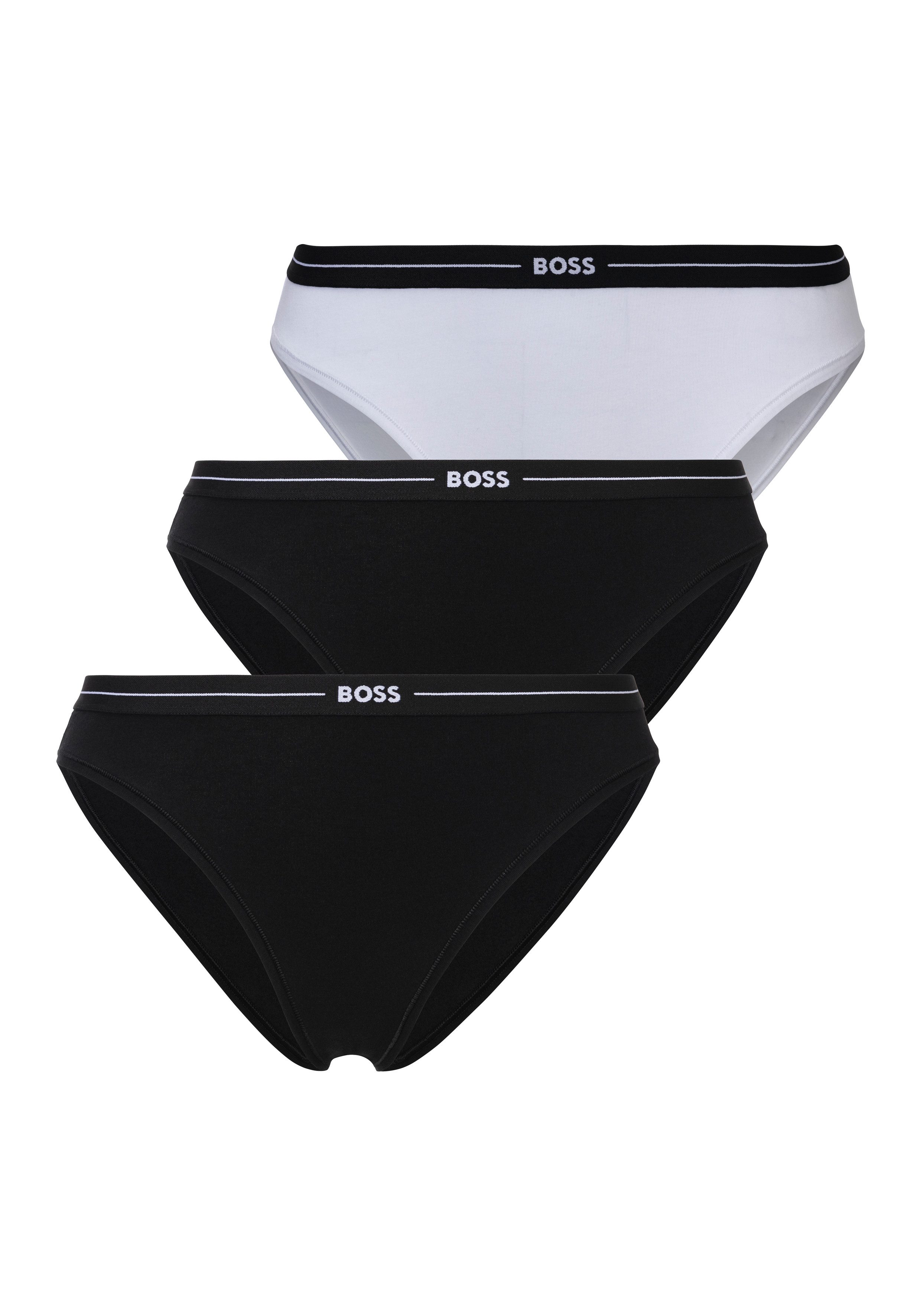 BOSS Slip 3P BRIEF met elastische logoband (3 stuks) dames slips maat XL wit