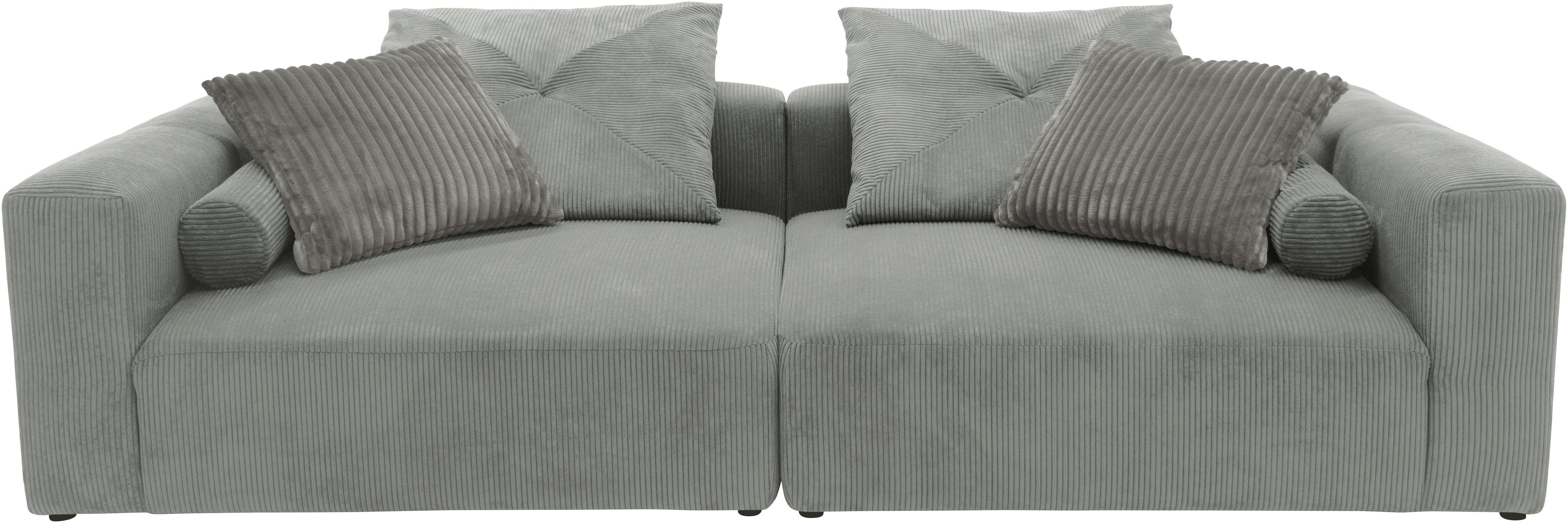 INOSIGN Megabank Suyana met binnenvering, bxdxh: 304x135x69 cm, sierkussen + kussenrollen