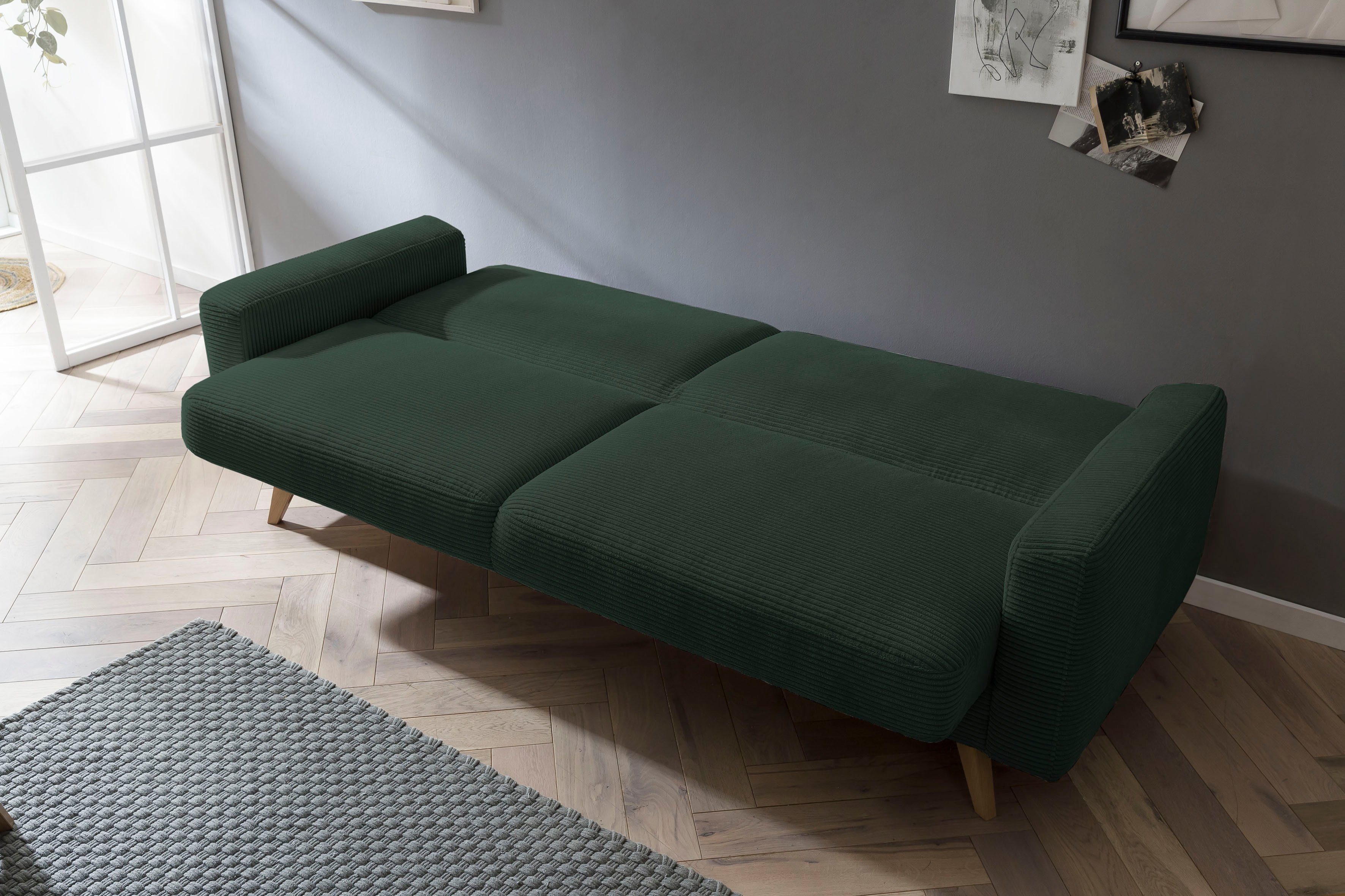 exxpo - sofa fashion 3-zitsbank Samso, elegant en comfortabel, actuele cord bekleding, kantelbank