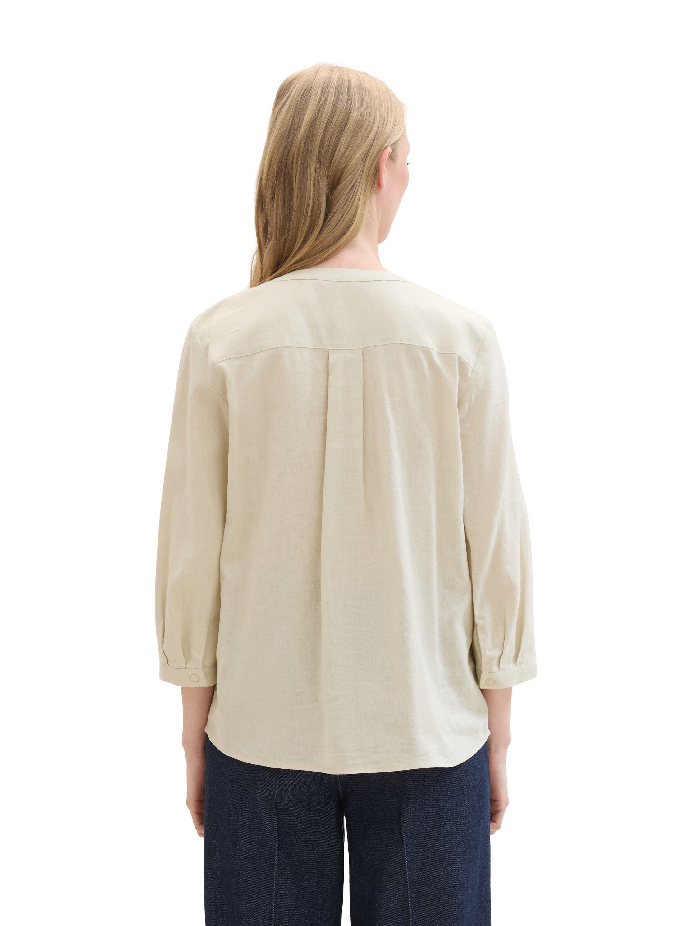 Tom Tailor Blouse zonder sluiting met linnen