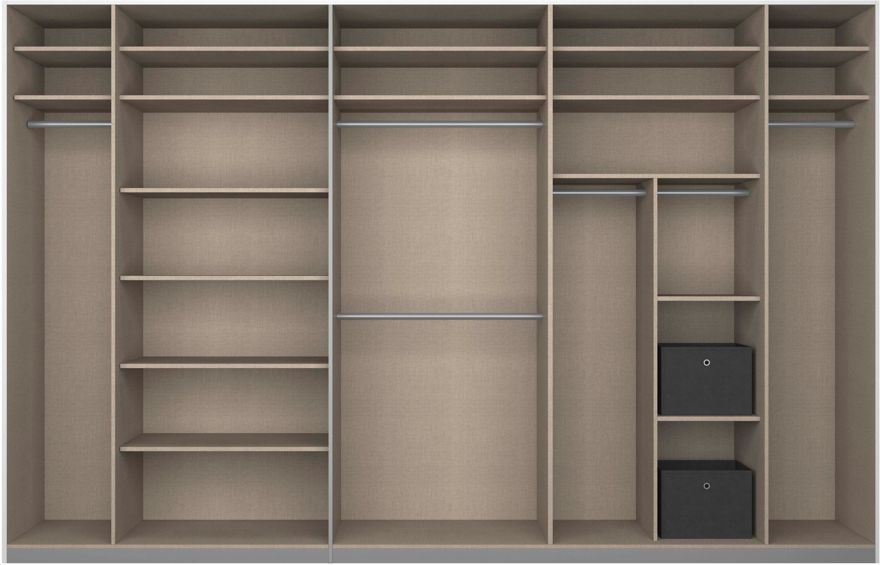 rauch Schuifdeurkast Kledingkast Garderobe CORTONA inclusief interieurindeling,