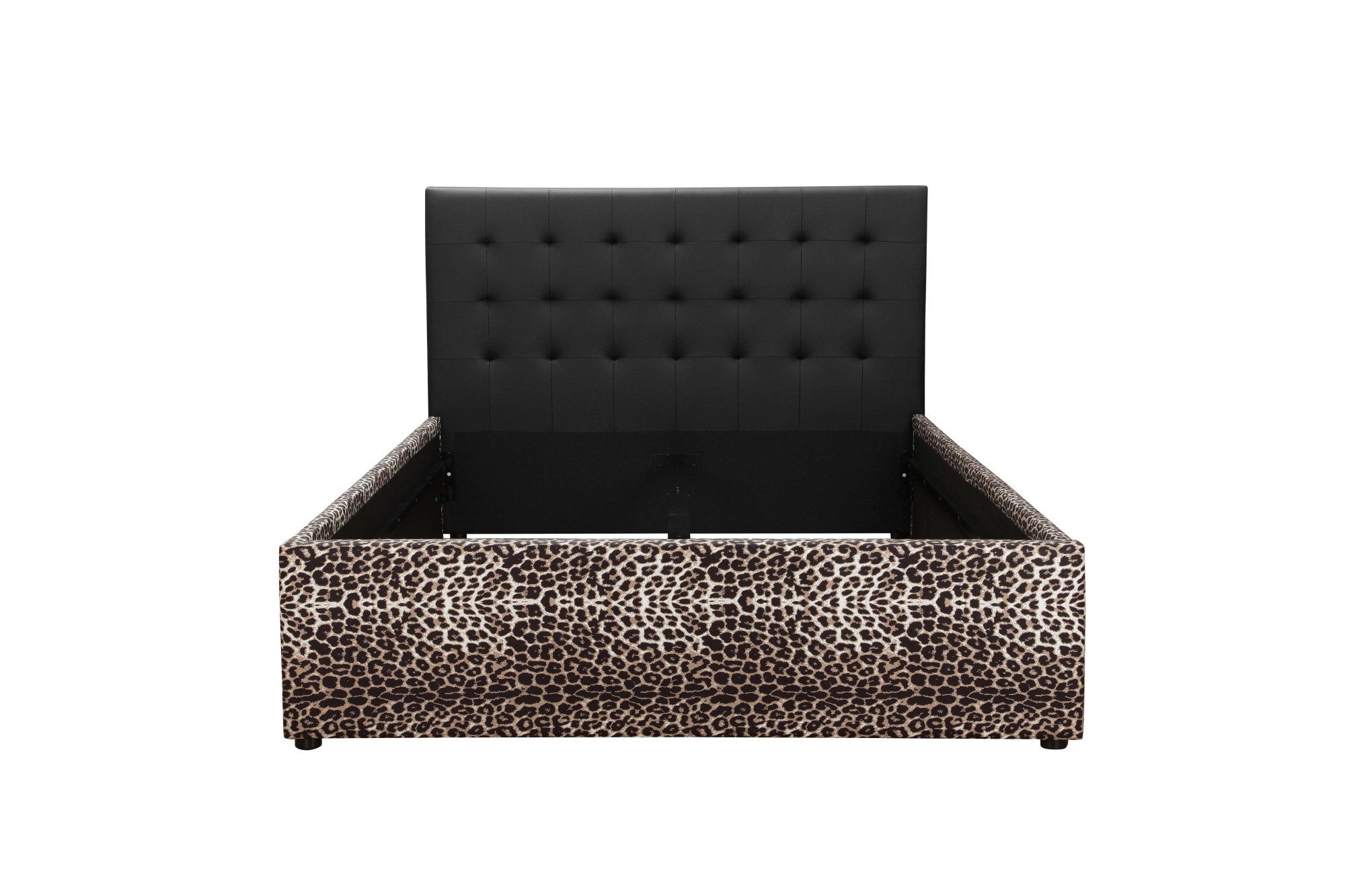 Home affaire Gestoffeerd bed Hamar-Leo, OTTO's Choice, luipaardbed, kunstleer met fluweelstof