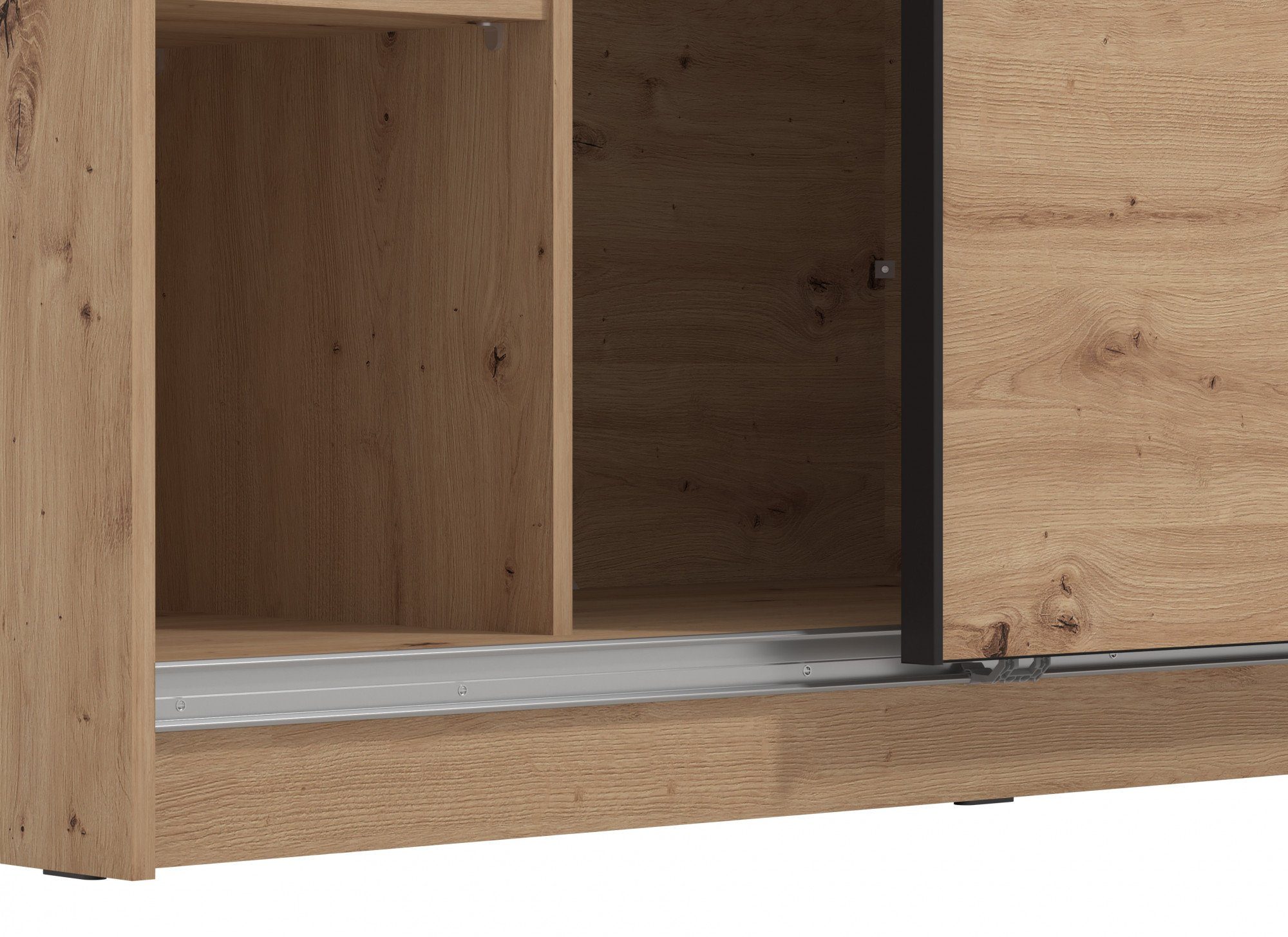 INOSIGN Zweefdeurkast Sierra kledingkast met spiegel linnenkast garderobe Topseller INCLUSIEF interne indeling, FSC®-gecertificeerd, OTTOs Choice