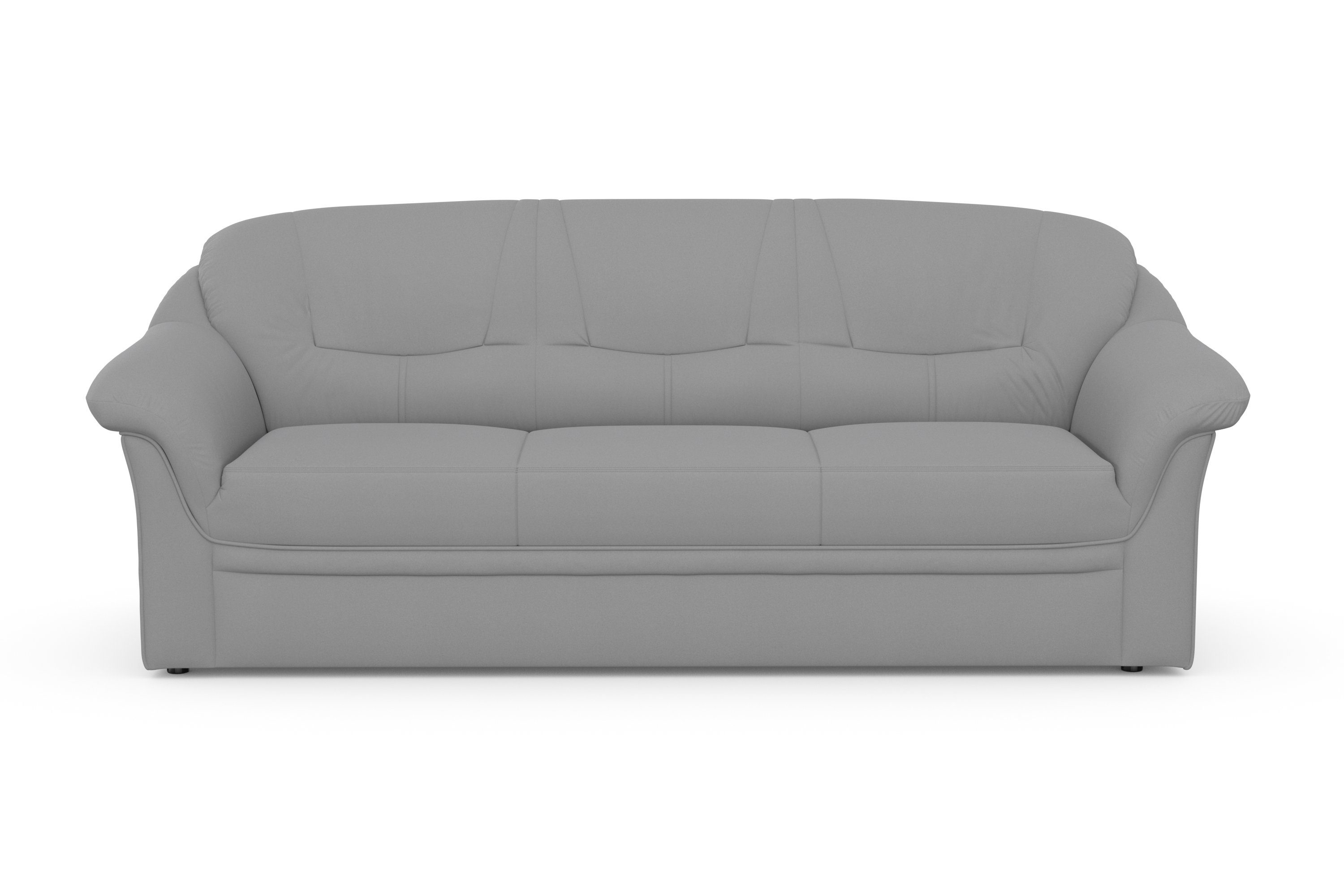 DOMO collection 3-zitsbank Montana voor kleine ruimtes, breedte 184cm, comfortabel en tijdloos zilver(kleur), 3-zitsbanken, 184 cm