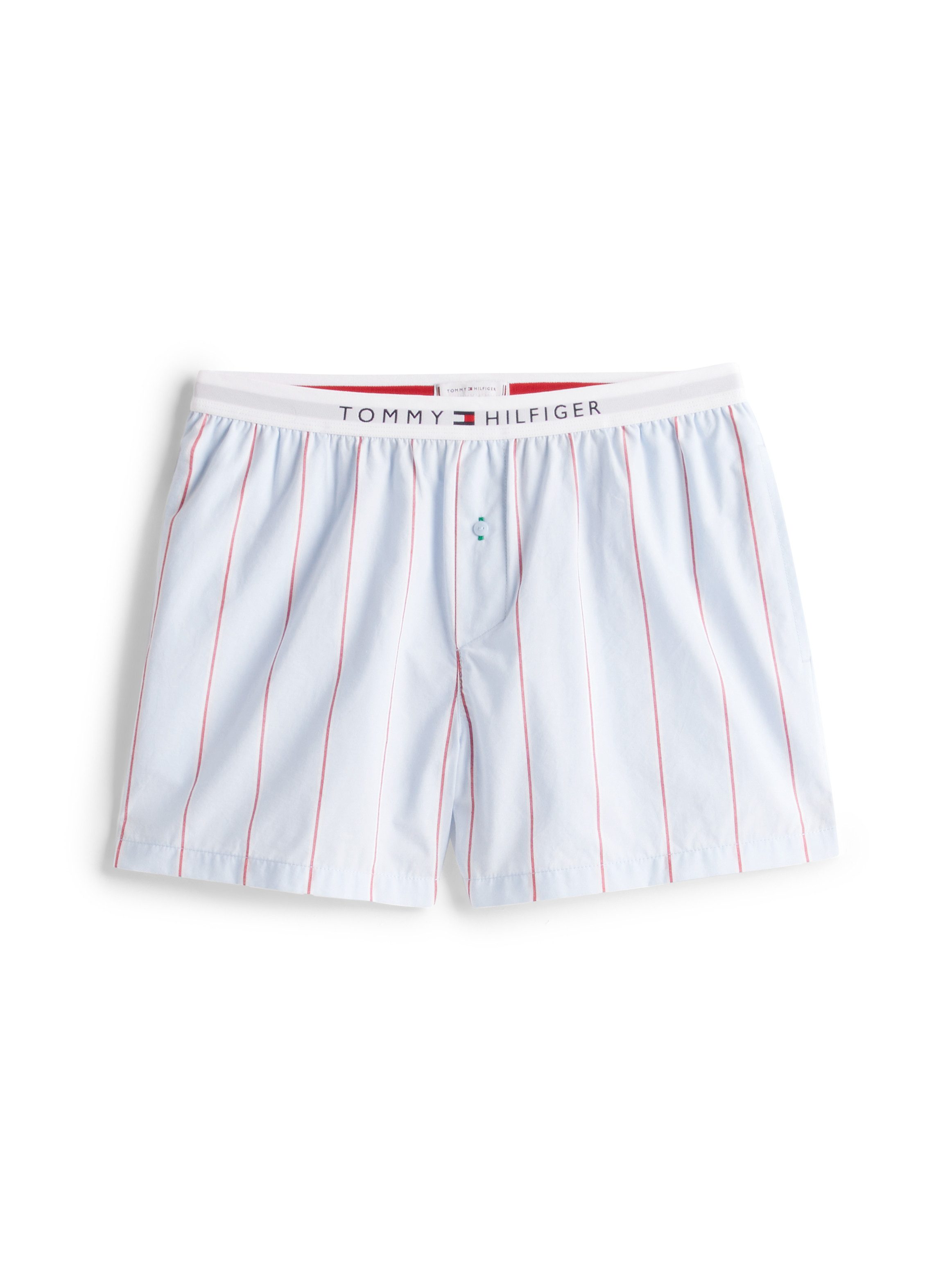 Tommy Hilfiger Underwear Short POPLIN SHORT met streepjespatroon, logo-bund