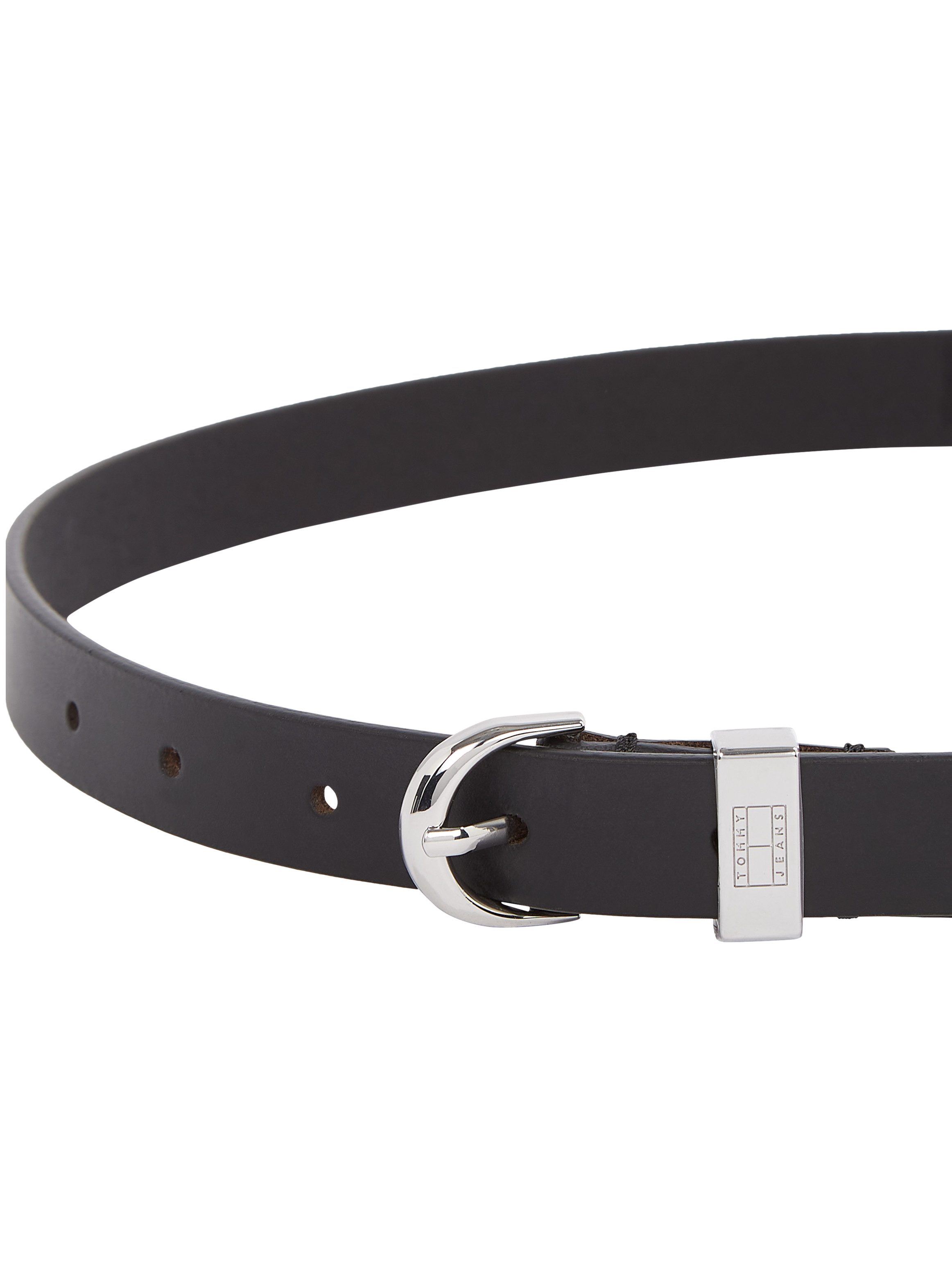 TOMMY JEANS Leren riem TJW HERITAGE OVAL Eenvoudige doornsluiting, logoprint
