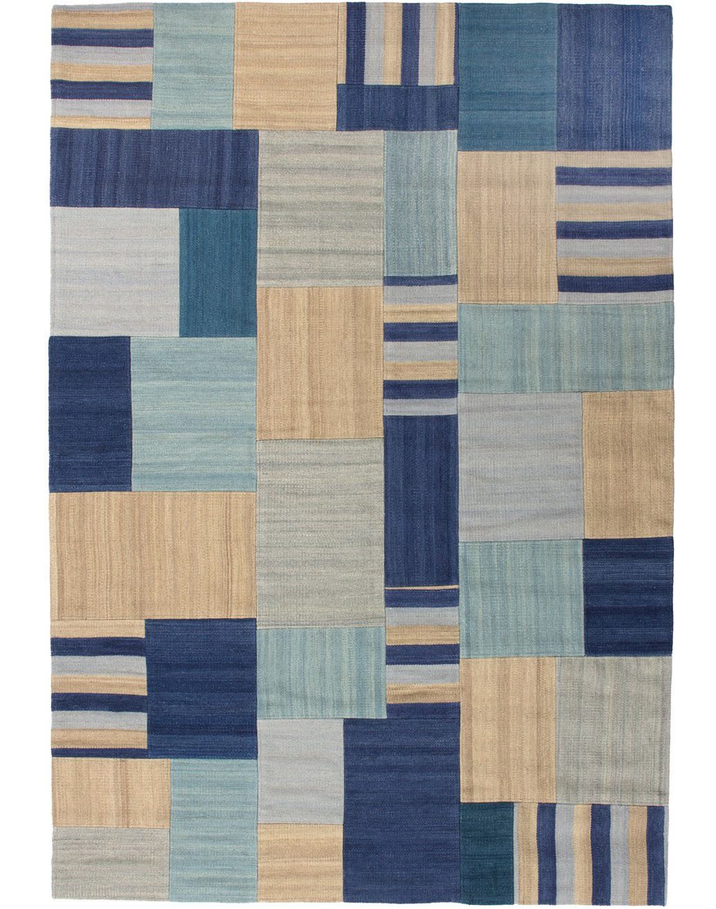Kayoom Vloerkleed Radical 315 Handgeweven jacquard kilim, hoogwaardige materiaalcombinatie.