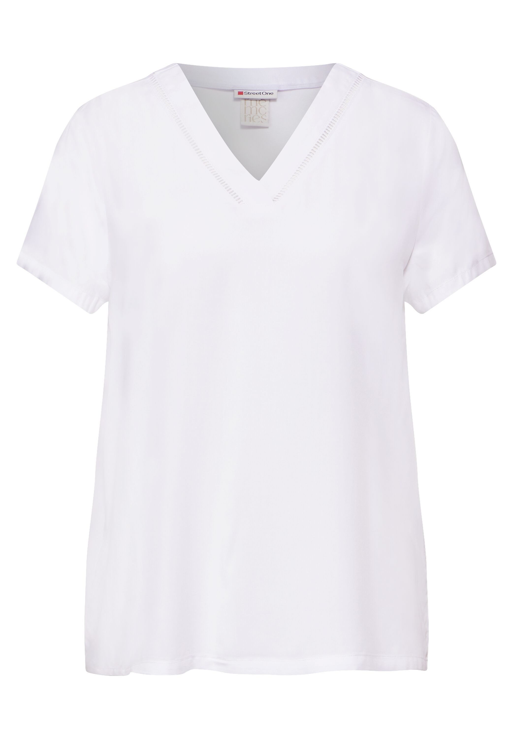 STREET ONE Blouse met korte mouwen met borduurwerk