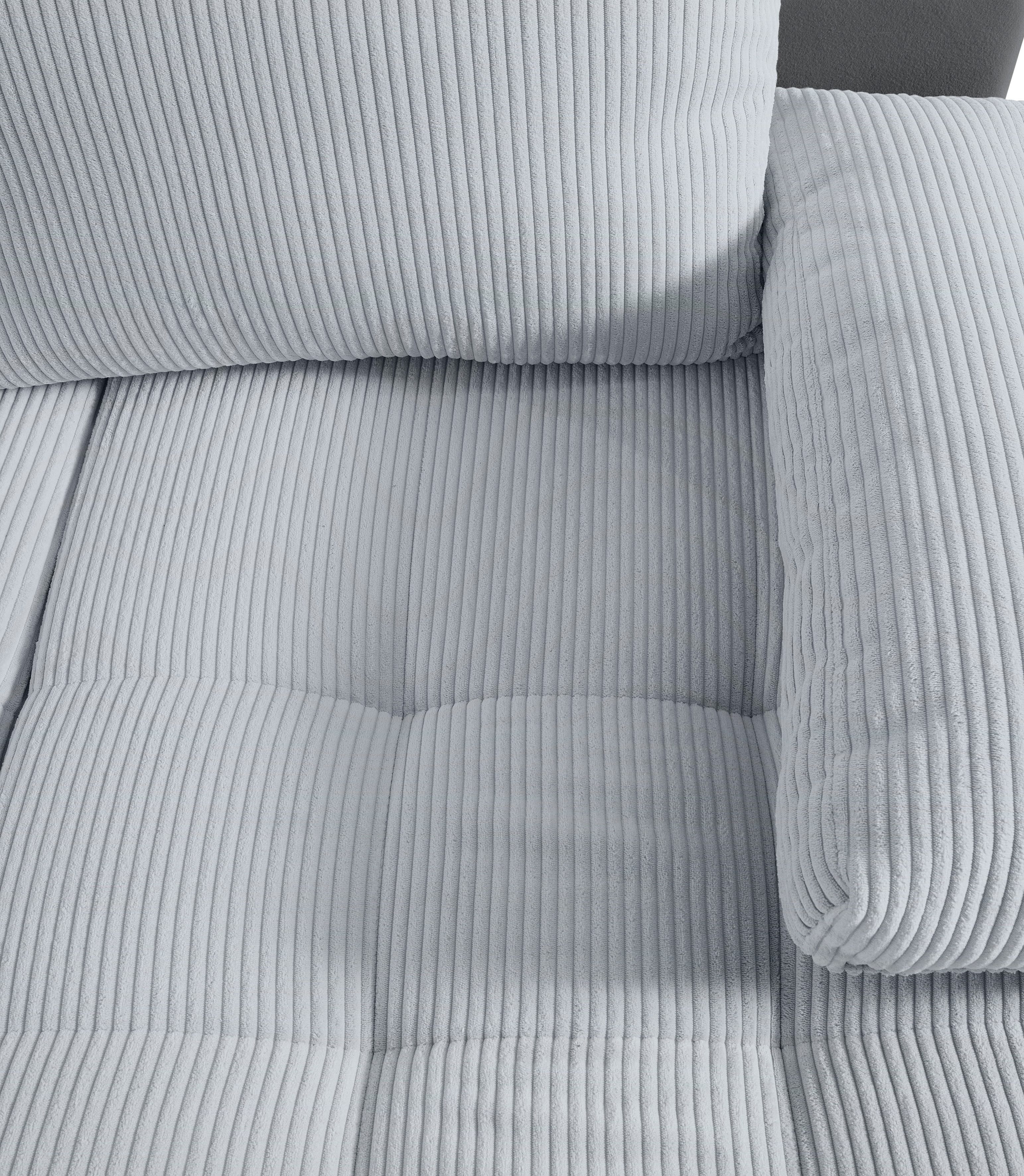 COLLECTION AB Zithoek Josy, U-vorm, slaapbank met bedlade flexibele recamière, breedte: 269cm, inclusief rugkussen, cord