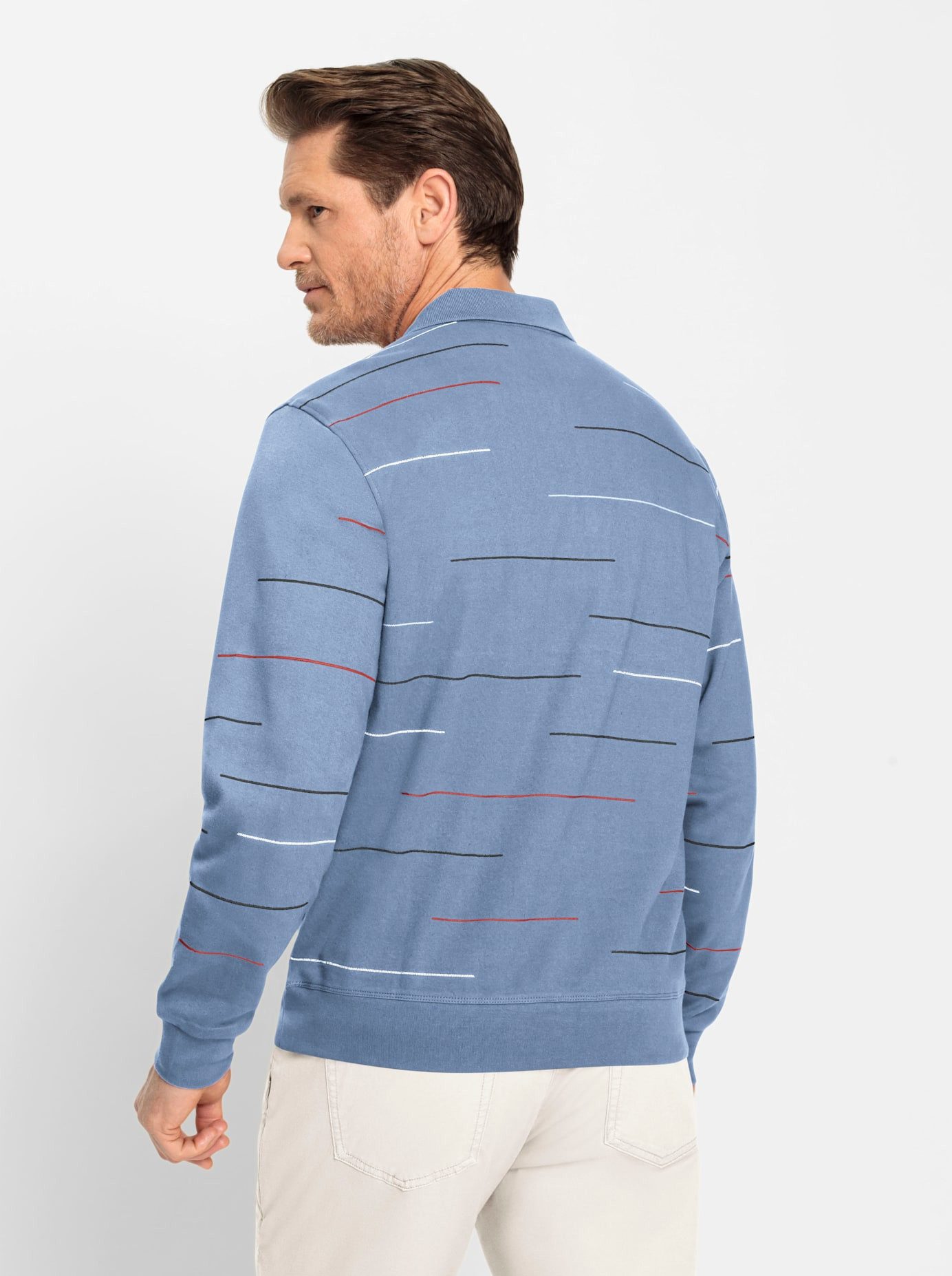 Marco Donati Poloshirt met lange mouwen Sweatshirt (1-delig)