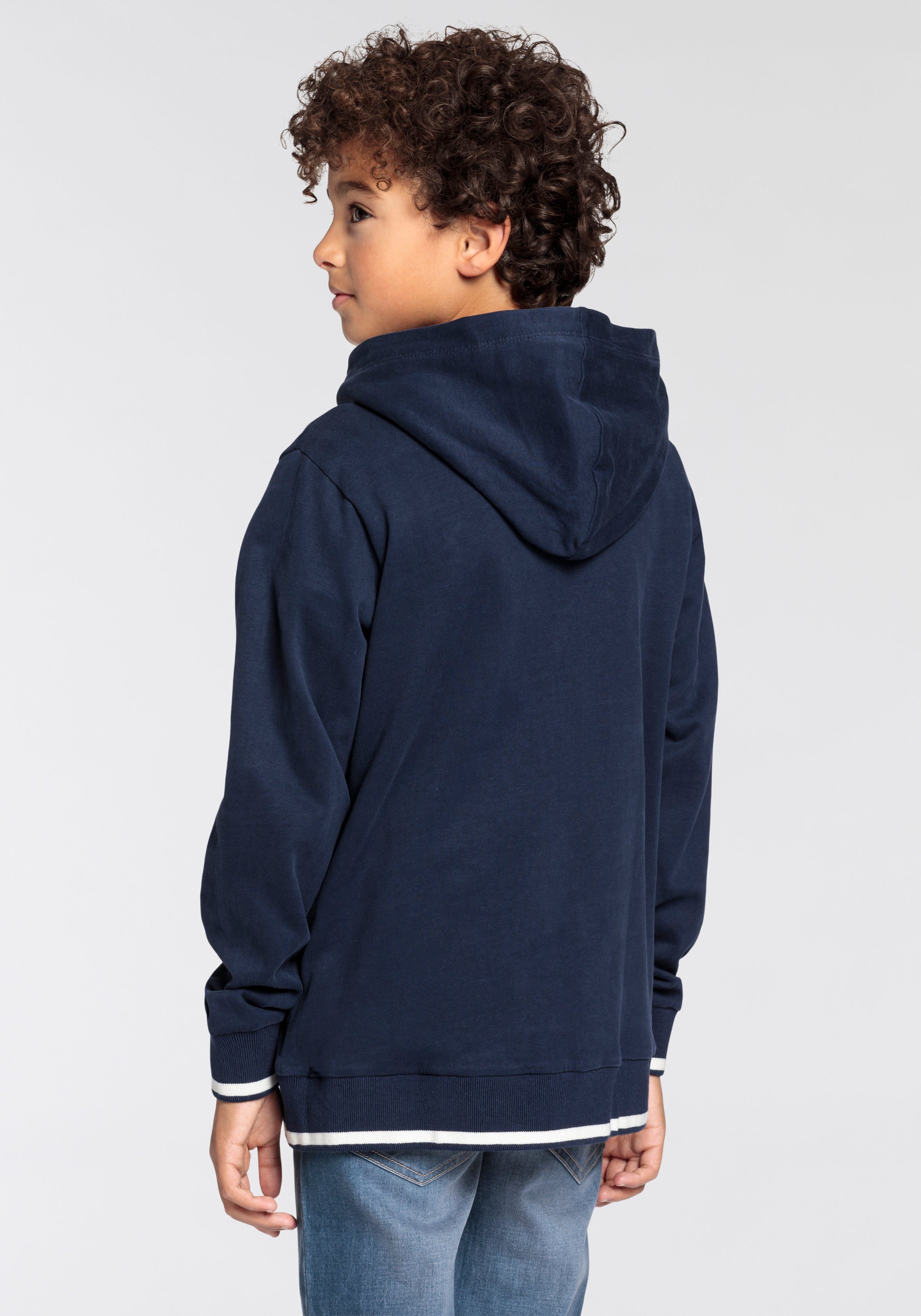 DELMAO Hoodie Voor jongens Lange mouw, bedrukt, met capuchon, voor skater-stijlen, van katoen