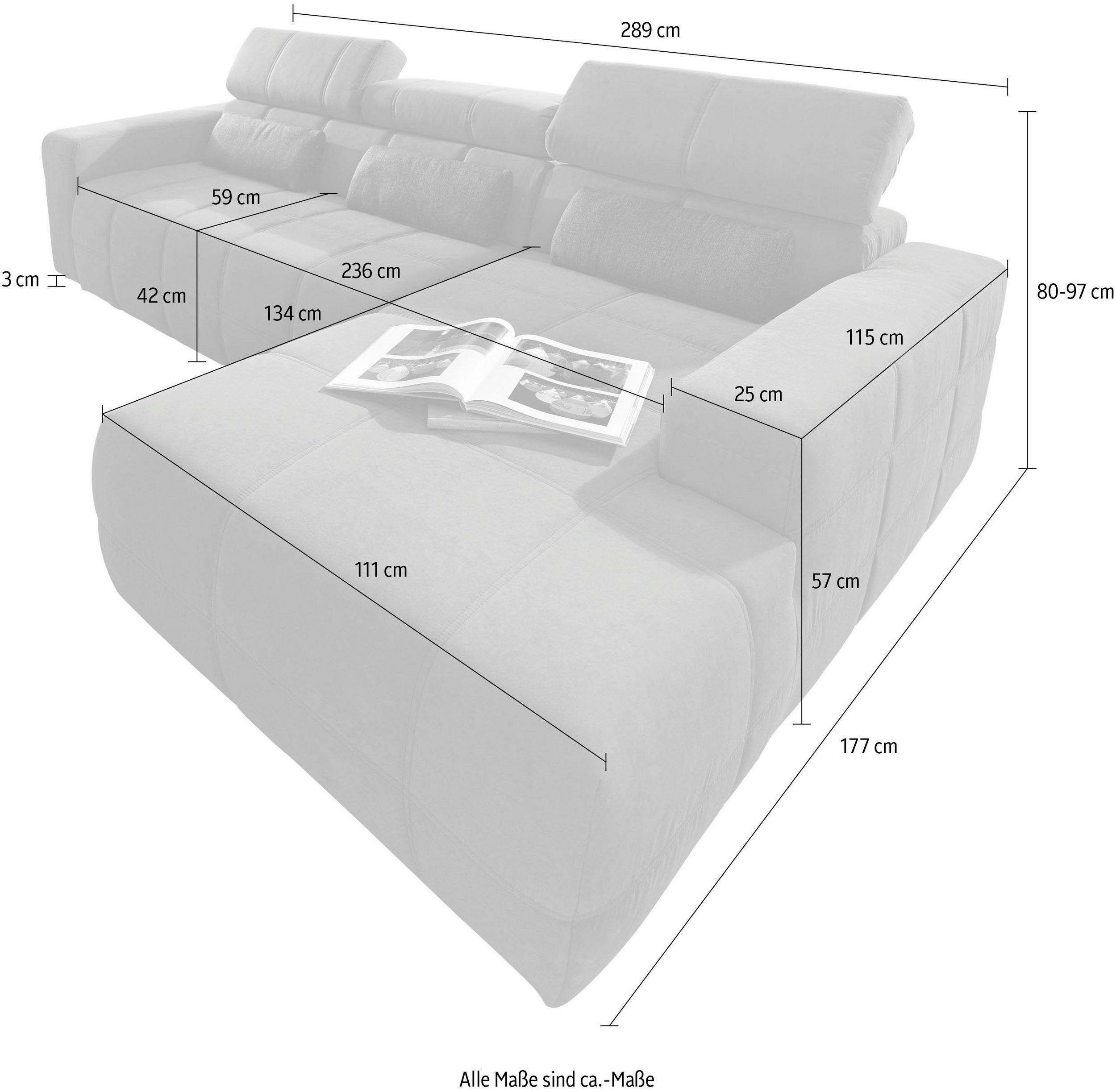 DOMO collection Hocker BRANDON grote uitvoering passend bij 'brandon', ook in cord