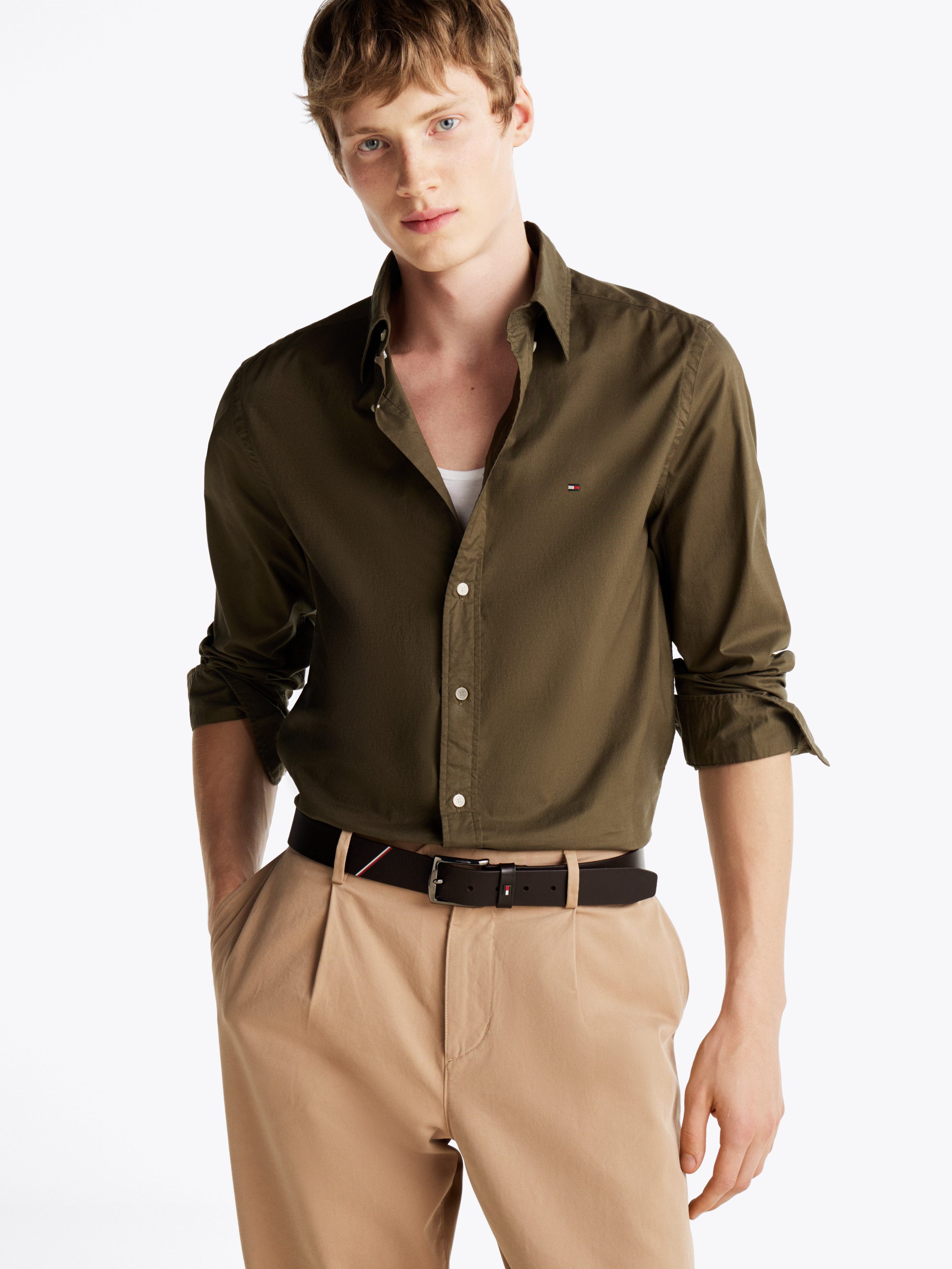 Tommy Hilfiger Businessoverhemd FLEX POPLIN SOLID RF SHIRT 1