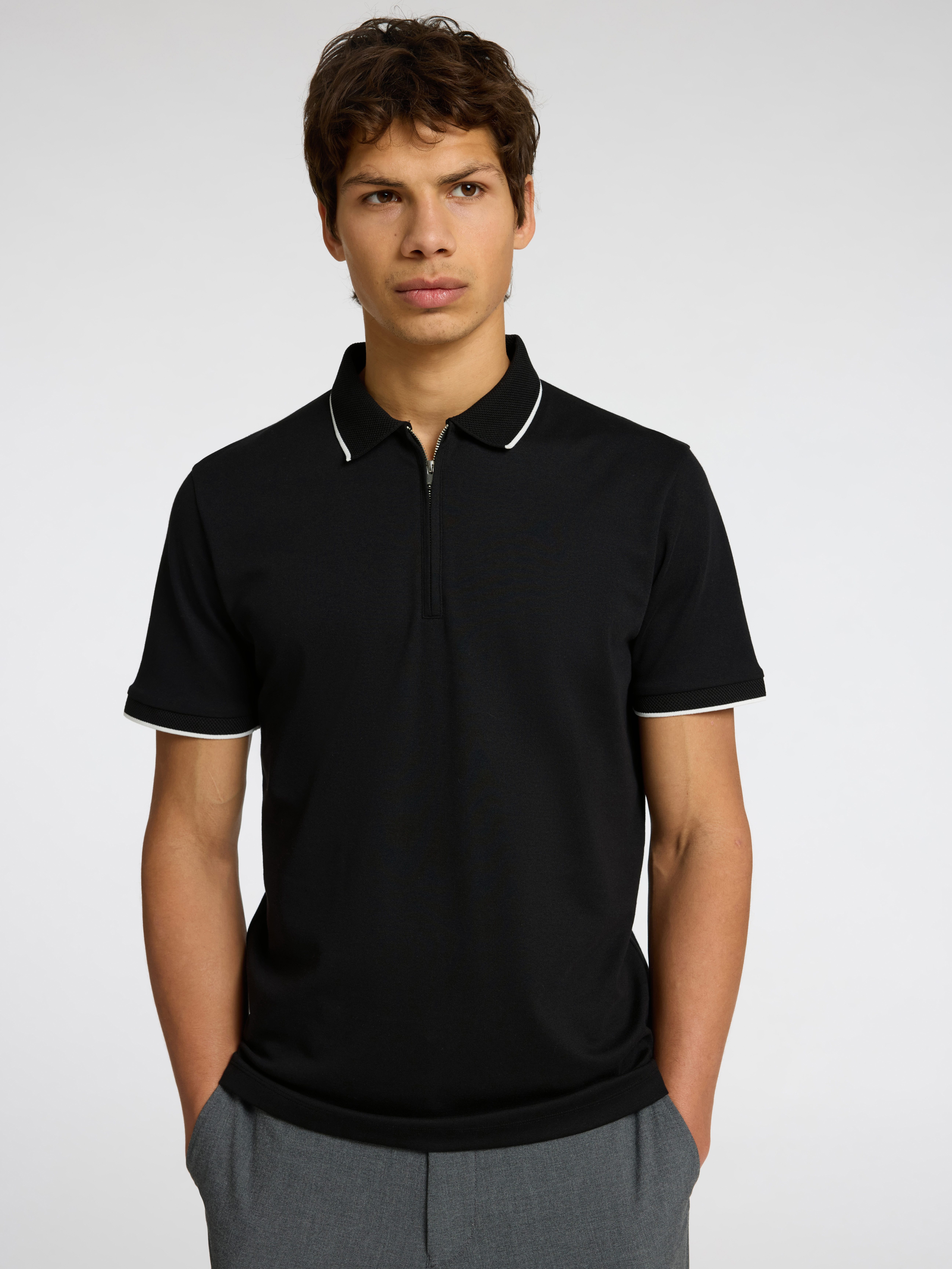 SELECTED HOMME Poloshirt SLHFAVE SPORT ZIP SS POLO NOOS