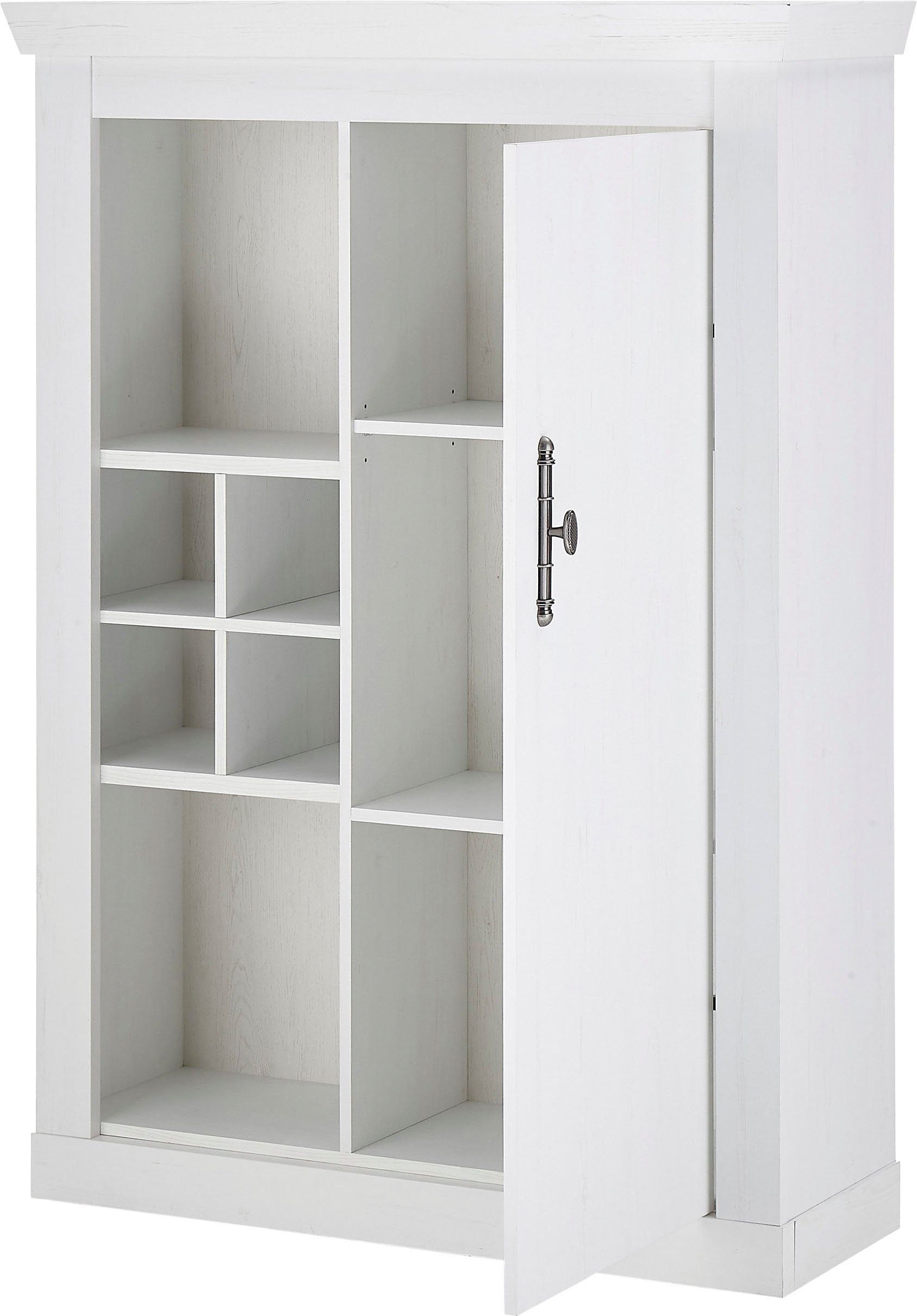 Home affaire Highboard Ravenna in romantische landelijke stijl, grepen van metaal, hoogte 146 cm