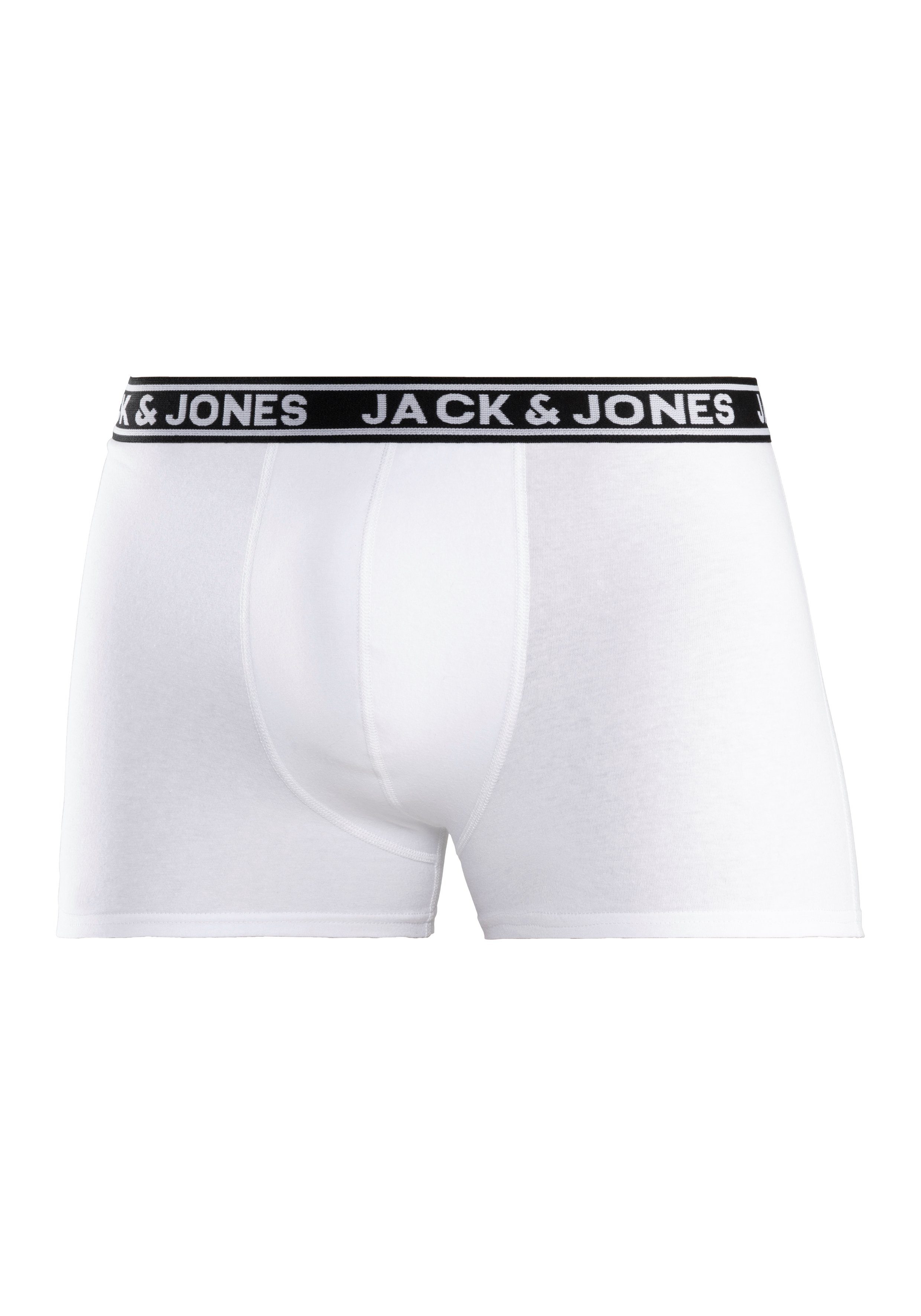 Jack & Jones Trunk JACCRISP in 6-pack met logoband en stretchcomfort effen met kleuraccent, modieus, nauwsluitend, katoenmix (set, 6 stuks)