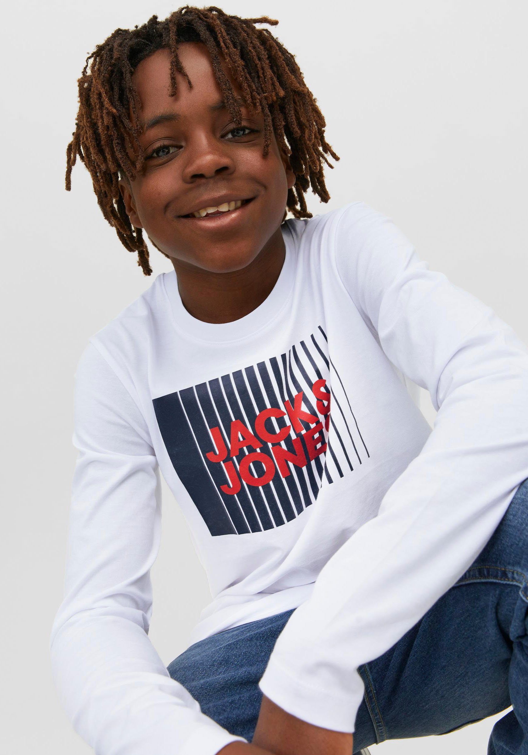 Jack & Jones Junior Shirt met lange mouwen JJECORP LOGO TEE PLAY LS O-NECK NOOS JNR